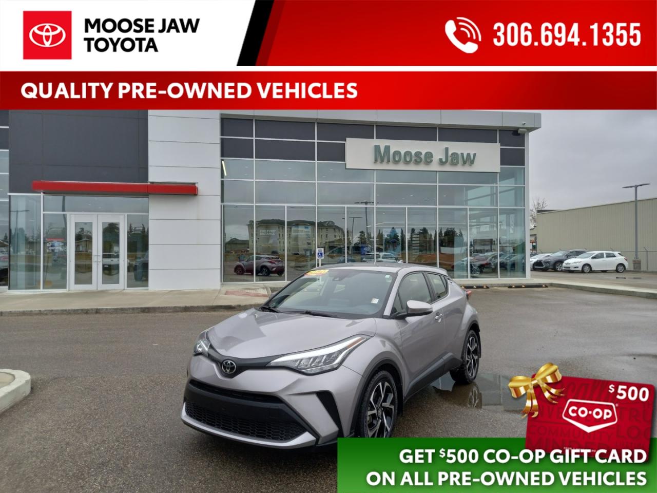 Used 2020 Toyota C-HR Low mileage and packed with features! This 2020 C-HR XLE Premium offers sporty styling, advanced safety, and a comfortable, tech-filled interior. for sale in Moose Jaw, SK
