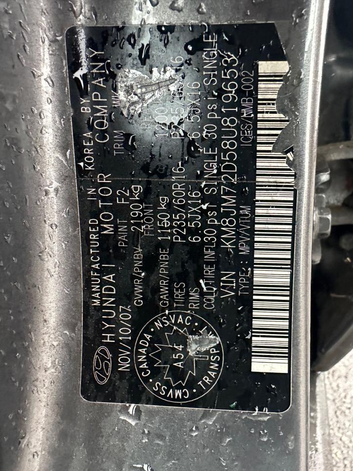 2008 Hyundai Tucson GL, AUTO, 4X4, NEEDS REPAIRS, AS IS SPECIAL - Photo #17