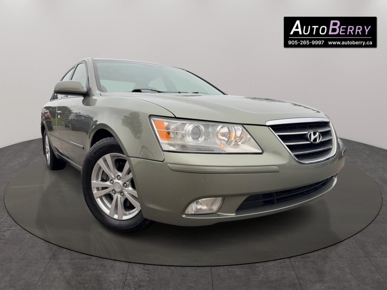 <p><strong>2009 Hyundai Sonata V6<span> </span>Green on Beige Interior </strong></p><p><span></span><span> 3.3</span>L <span></span><span> </span>Front Wheel Drive <span></span><span> </span>Auto <span></span><span> </span>A/C <span></span><span> </span>Power Front Seats <span> Memory Seats <span></span></span> <span>Steering Wheel Mounted Controls</span><span><span> </span><span></span> Heated Front Seats </span><span><span></span><span> </span>USB Input </span><span><span></span><span> </span>Alloy Wheels </span><span id=jodit-selection_marker_1763231001815_7894952954921882 data-jodit-selection_marker=start style=line-height: 0; display: none;></span><span></span><span> Keyless Entry <span></span></span></p><p><span><span><br></span></span></p><p><span><span><strong>*** ACCIDENT FREE *** CLEAN CARFAX *** ONE OWNER ***</strong></span></span></p><p><strong><span>*** Fully Certified ***</span><br></strong></p><p><span><strong>*** ONLY 132,657 KM ***</strong></span></p><p><br></p><p><span><strong>CARFAX REPORT: <a href=https://vhr.carfax.ca/?id=Cxpw411Huw2vM4rRsHikXKg2VKPHr28U>https://vhr.carfax.ca/?id=Cxpw411Huw2vM4rRsHikXKg2VKPHr28U</a></strong></span></p> <span id=jodit-selection_marker_1689009751050_8404320760089252 data-jodit-selection_marker=start style=line-height: 0; display: none;></span>