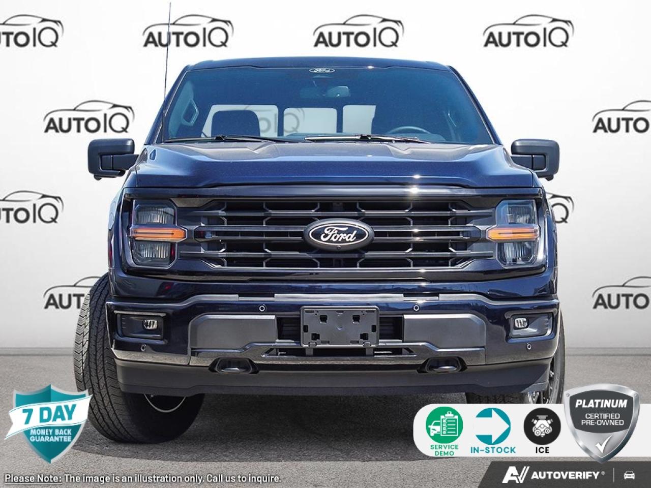 2025 Ford F-150 Equipment Group 302A Mid|ANTIMATTER BLUE METALLIC|SPORT CLOTH 40/CONSOLE/40 BLACK|EQUIP GROUP 302A|2.7L ECO ENG|10-SPD AUTO|3.55 RATIO REGULAR AXLE|XLT BLACK APPEARANCE PKG|XLT SERIES DISCOUNT|302A DI Photo