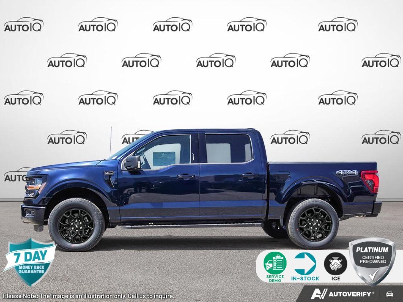 2025 Ford F-150 Equipment Group 302A Mid|ANTIMATTER BLUE METALLIC|SPORT CLOTH 40/CONSOLE/40 BLACK|EQUIP GROUP 302A|2.7L ECO ENG|10-SPD AUTO|3.55 RATIO REGULAR AXLE|XLT BLACK APPEARANCE PKG|XLT SERIES DISCOUNT|302A DI Photo