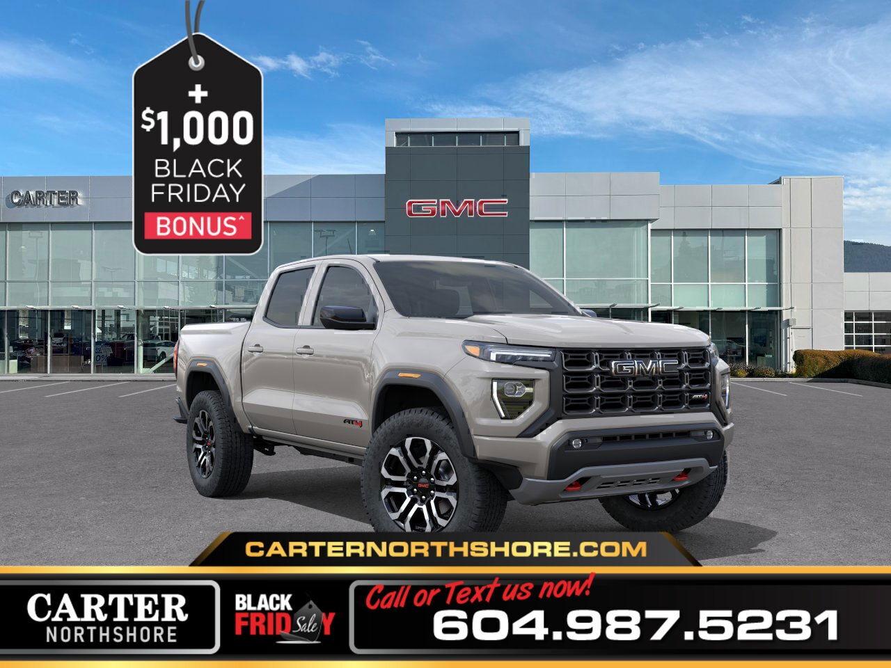 New 2026 GMC Canyon AT4 4WD | Alum Wheels/Vented Seats/Lift Sus for sale in North Vancouver, BC