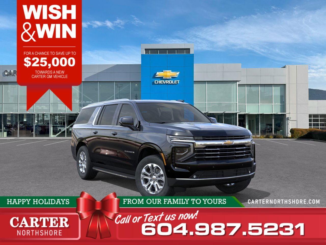 New 2026 Chevrolet Suburban 1LT 4WD | Alum Wheels/Bose Spkrs/Trailer Pkg for sale in North Vancouver, BC