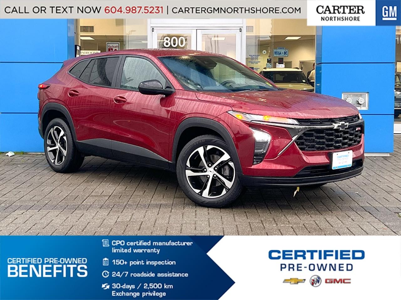 Used 2024 Chevrolet Trax 1RS | Alum Wheels/Driver Assist Pkg/HD Rear Cam for sale in North Vancouver, BC