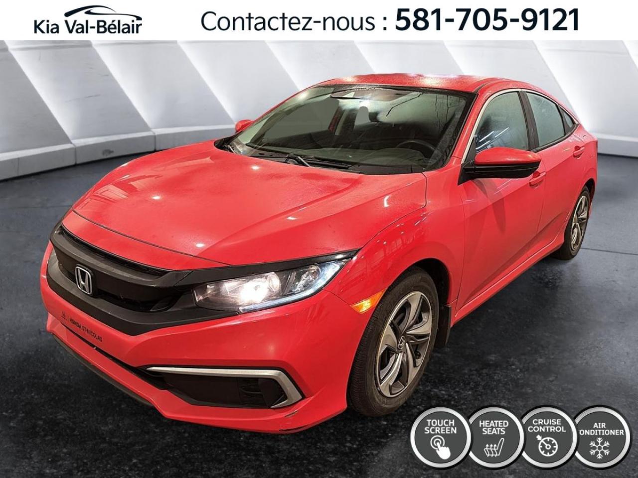 Used 2020 Honda Civic LX *A/C *CRUISE *CAMERA *SIEGES CHAUFF *BLUETOOTH for sale in Québec, QC
