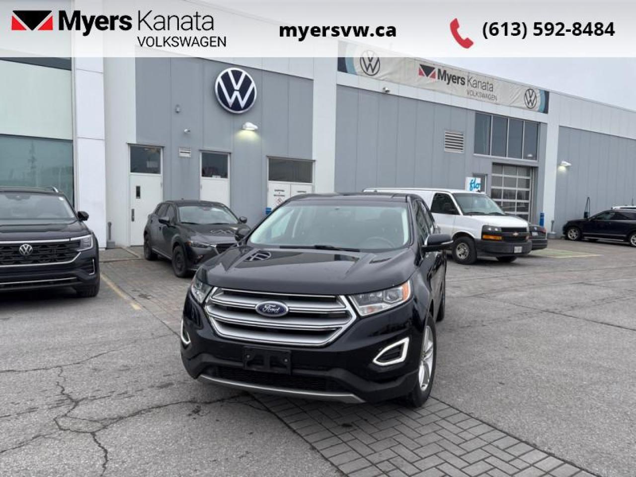 <b>Bluetooth,  Heated Seats,  SYNC,  SiriusXM,  Steering Wheel Audio Control!</b><br> <br>  Compare at $15430 - Our Price is just $14981! <br> <br>   With flexible versatility, a comfortable interior, and reassuring safety features, the Ford Edge has a lot to offer. This  2018 Ford Edge is fresh on our lot in Kanata. <br> <br>Get the versatility of an SUV with car-like driving dynamics with this Ford Edge crossover. It has a smooth, comfortable ride with room for five and generous cargo space to boot. The well-crafted interior is appointed with quality materials and impressive technology. Thanks to its family friendly safety features, you can drive with confidence in the Ford Edge. This  SUV has 129,115 kms. Its  shadow black in colour  and is completely accident free based on the <a href=https://vhr.carfax.ca/?id=xTOQSKer/tpy7X4oKE6m28rEN/vbOgUd target=_blank>CARFAX Report</a> . It has an automatic transmission and is powered by a  245HP 2.0L 4 Cylinder Engine.  <br> <br> Our Edges trim level is SEL. The mid range SEL trim is a nice blend of features and value. It comes standard with SYNC with Bluetooth connectivity, SiriusXM, a 4.2-inch color screen, a rear view camera, a media hub with an aux jack and a USB port, heated seats, remote keyless entry, automatic headlamps, push-button start, steering wheel mounted audio and cruise control, dual-zone automatic climate control, and more. This vehicle has been upgraded with the following features: Bluetooth,  Heated Seats,  Sync,  Siriusxm,  Steering Wheel Audio Control. <br> To view the original window sticker for this vehicle view this <a href=http://www.windowsticker.forddirect.com/windowsticker.pdf?vin=2FMPK3J94JBB00816 target=_blank>http://www.windowsticker.forddirect.com/windowsticker.pdf?vin=2FMPK3J94JBB00816</a>. <br/><br> <br>To apply right now for financing use this link : <a href=https://www.myersvw.ca/en/form/new/financing-request-step-1/44 target=_blank>https://www.myersvw.ca/en/form/new/financing-request-step-1/44</a><br><br> <br/><br>Backed by Myers Exclusive NO Charge Engine/Transmission for life program lends itself for your peace of mind and you can buy with confidence. Call one of our experienced Sales Representatives today and book your very own test drive! Why buy from us? Move with the Myers Automotive Group since 1942! We take all trade-ins - Appraisers on site - Full safety inspection including e-testing and professional detailing prior delivery! <br><br>*LIFETIME ENGINE TRANSMISSION WARRANTY NOT AVAILABLE ON VEHICLES MARKED AS-IS, VEHICLES WITH KMS EXCEEDING 140,000KM, VEHICLES 8 YEARS & OLDER, OR HIGHLINE BRAND VEHICLES (eg.BMW, INFINITI, CADILLAC, LEXUS...). FINANCING OPTIONS NOT AVAILABLE ON VEHICLES MARKED AS-IS OR AS-TRADED.<br> Come by and check out our fleet of 30+ used cars and trucks and 50+ new cars and trucks for sale in Kanata.  o~o