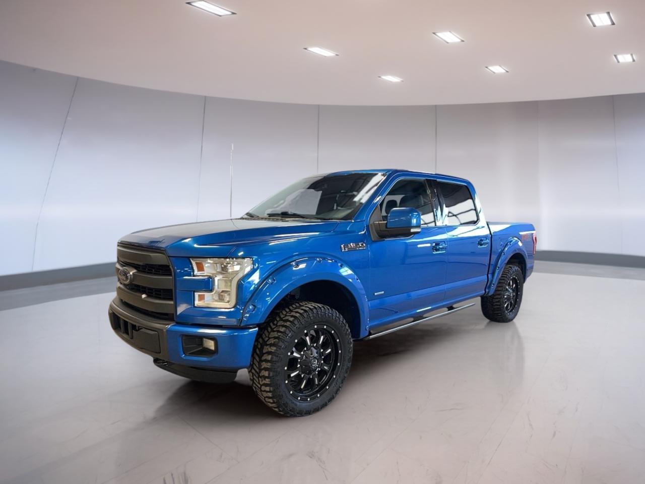 Experience the legendary capability and comfort of the 2015 Ford F-150 Lariat SuperCrew, now available at Velocity Ford in Moose Jaw. Finished in a bold blue exterior with a refined black interior, this four-door pickup blends rugged performance with advanced features. Powered by a robust 3.5-litre gas engine paired to an automatic transmission, this F-150 is ready for both work and family adventures. With 310,706 km on the odometer, it stands as a testament to Fords durability and reliability.

TRUCK FEATURES
»» Towing capacity up to 4,853 kg for heavy loads  
»» Spacious four-door SuperCrew cab for passengers  
»» Durable truck bed for versatile hauling needs  
»» High ground clearance for off-road capability  

ADVANCED SAFETY FEATURES
»» Multiple airbags for occupant protection  
»» Anti-lock braking system enhances control  
»» Electronic stability control for safer handling  
»» Rearview camera for easier parking  

PERFORMANCE AND EFFICIENCY
»» 3.5-litre V6 engine delivers strong output  
»» Automatic transmission ensures smooth shifting  
»» Gas-powered for consistent performance  
»» Engineered for long-lasting reliability  

COMFORT AND CONVENIENCE
»» Spacious cabin with ample legroom  
»» Four-door access for easy entry and exit  
»» Climate control for year-round comfort  
»» Power-adjustable drivers seat  

TECHNOLOGY AND CONNECTIVITY
»» Integrated infotainment system  
»» Bluetooth hands-free calling capability  
»» USB ports for device charging  
»» Steering wheel-mounted controls  

CARGO SPACE
»» Large bed accommodates tools and gear  
»» Rear seats fold for extra storage  
»» Multiple in-cabin storage compartments  
»» Wide-opening doors for easy loading  

WHAT OTHER OWNERS LIKE
»» Impressive towing and hauling capabilities  
»» Comfortable ride for long journeys  
»» User-friendly technology features  
»» Reliable performance over high mileage  

This 2015 Ford F-150 Lariat SuperCrews VIN is: 1FTEW1EG8FFB51013.