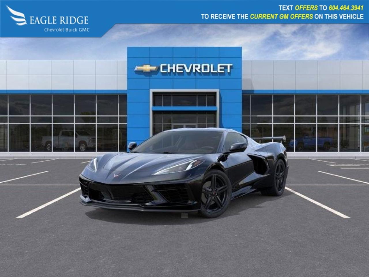 New 2026 Chevrolet Corvette Stingray 12 driver display, 8 touchscreen, wireless Android Auto/Apple CarPlay, WiFi compatibility, Bluetooth, Bose audio system, front and rear trunks, digital rearview mirror, HD rearview camera, automatic e for sale in Coquitlam, BC
