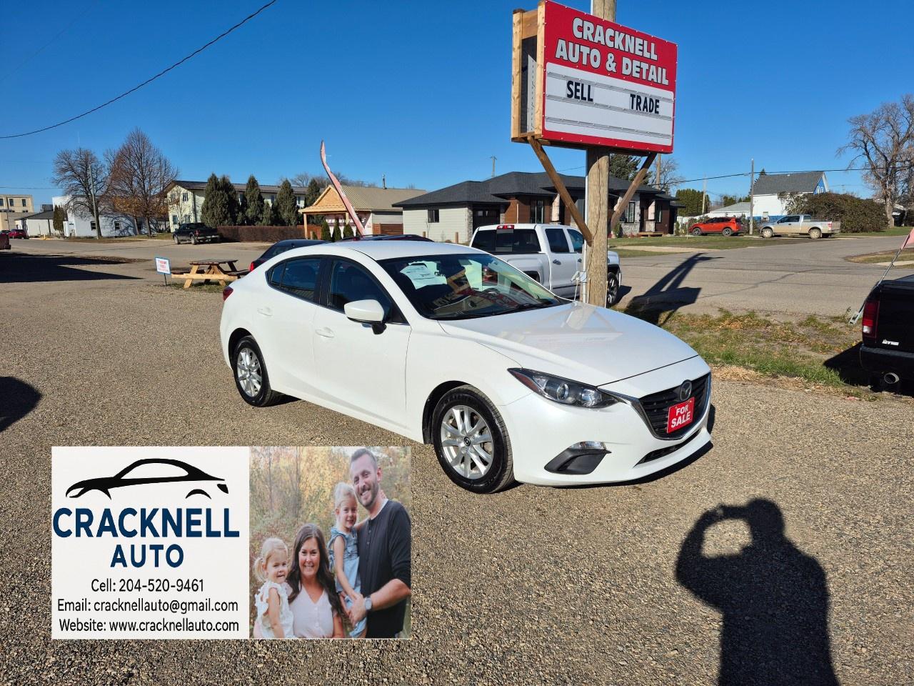 <p>2015 Mazda 3 Auto - Clean Title/Safetied - $112 Bi-Weekly + Tax</p><p><span style=color:rgb( 15 , 15 , 15 )>Located in Carberry, but capable of bringing to Brandon. Priced to Sell! Carfax Available, excellent condition.</span></p><p><span style=color:rgb( 15 , 15 , 15 )><strong>*SCREEN ISNT DAMAGED, JUST LED WHEN CAMERA TAKES PICTURE </strong>*</span></p><ul><li><p>Backup camera</p></li><li><p>Remote Starter</p></li><li><p>Heated front seats</p></li><li><p>Bluetooth connectivity</p></li><li><p>Keyless entry and push-button start</p></li><li><p>7-inch touchscreen display with Mazda Connect</p></li><li><p>16" alloy wheels</p></li><li><p>Steering wheel mounted controls (audio, Bluetooth, cruise control)</p></li><li><p>Power windows and mirrors</p></li><li><p>Air conditioning with automatic climate control</p></li></ul><p>Financing Available/ Warranty Available /Trades Welcome /<span style=color:rgb( 15 , 15 , 15 )>delivery available.</span></p><p></p><p>Call/Text 204-520-9461</p><p></p><p>Dealer #5905</p><p></p><p><strong>Vehicle available for dealer trading, perfect subprime car</strong></p><p></p><p>Treaty cards accepted - 7 Day insurances available</p>