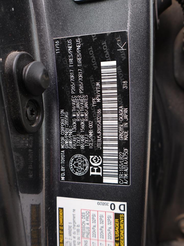 2016 Toyota 4Runner SR5-TRD PREMIUM PKG 4WD CERTIFIED *7 SEATS*ACCIDENT FREE* CAMERA BLUETOOTH LEATHER HEATED SUNROOF CRUISE ALLOYS - Photo #38