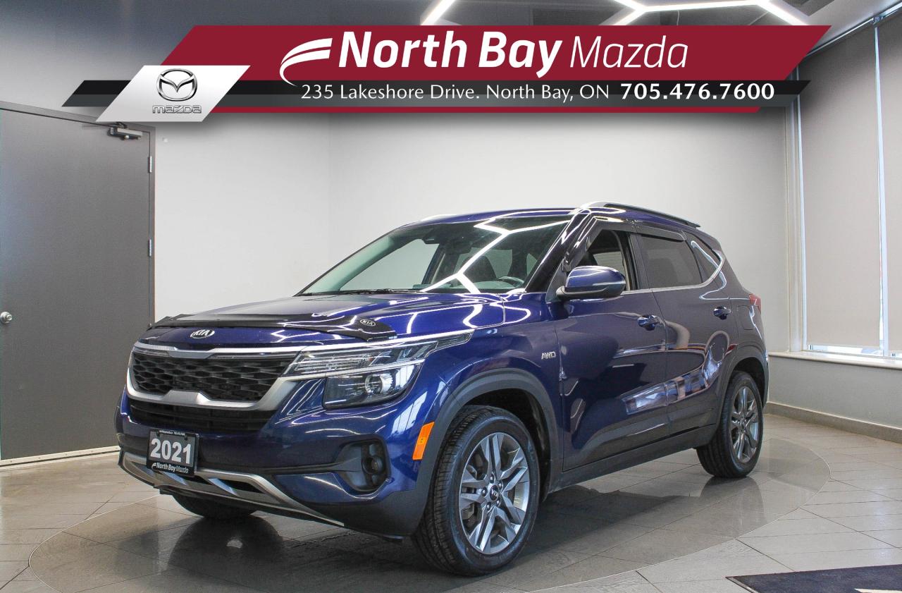 Used 2021 Kia Seltos EX HEATED SEATS/STEERING WHEEL - REMOTE START - APPLE CARPLAY AND ANDROID AUTO for sale in North Bay, ON