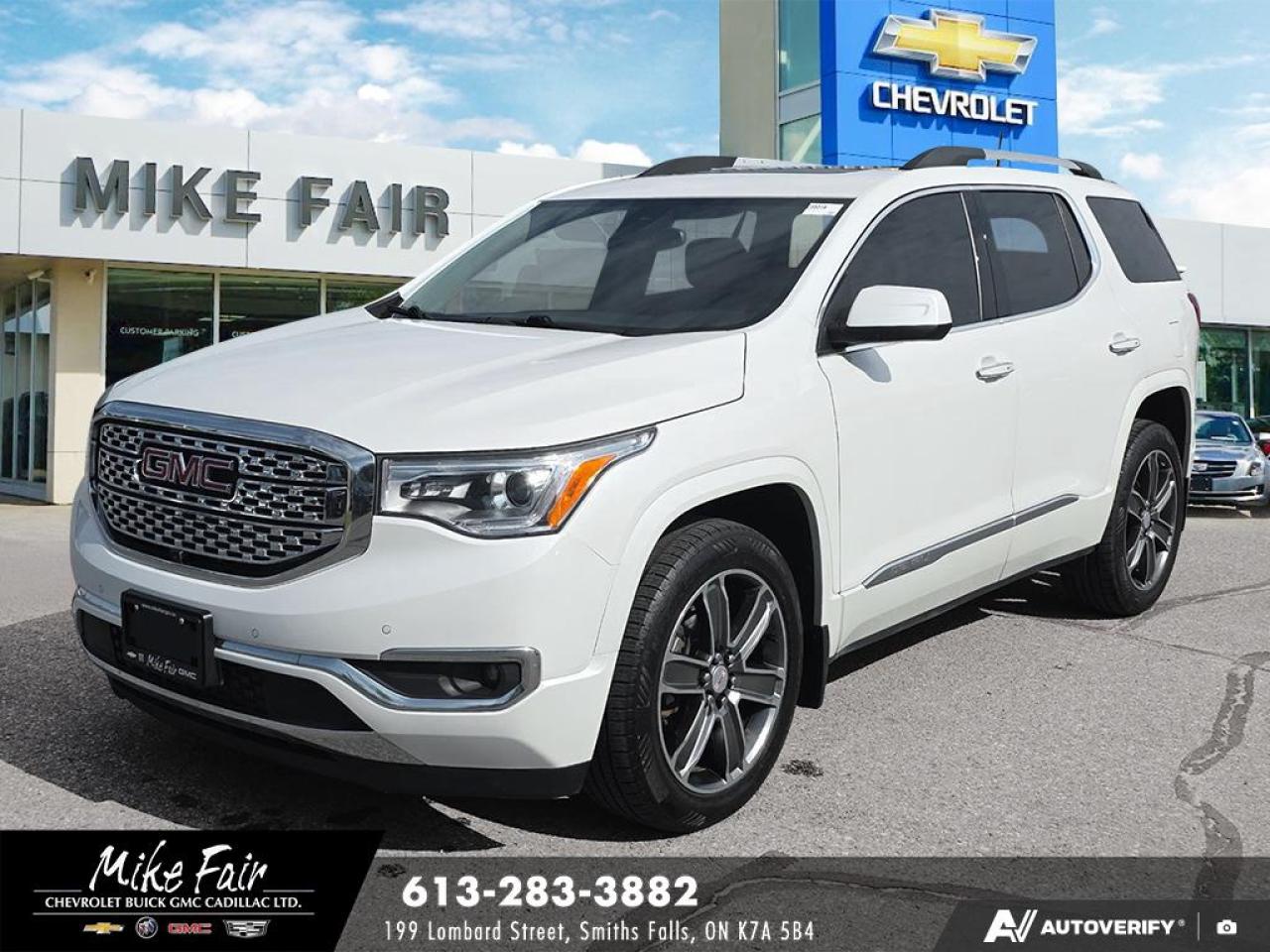 Used 2017 GMC Acadia Denali AWD,heated/vented front seats,sunroof,power liftgate hands free, heated steering wheel,surround visi for sale in Smiths Falls, ON