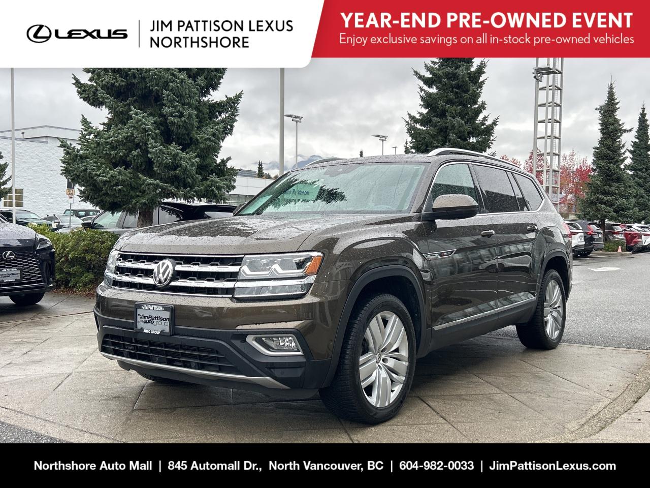 Used 2019 Volkswagen Atlas Execline 3.6L 8sp at w/Tip 4MOTION for sale in North Vancouver, BC