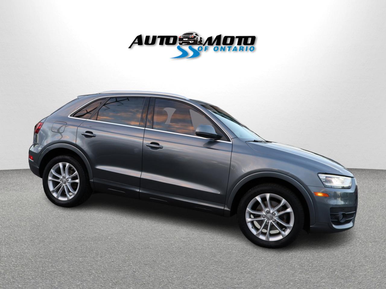 Used 2015 Audi Q3 TECHNK AWD CERTIFIED CAMERA NAV BLUETOOTH HEATED LEATHER  P.ROOF P.SENSORS B.SPOT CRUISE ALLOYS for sale in Burlington, ON