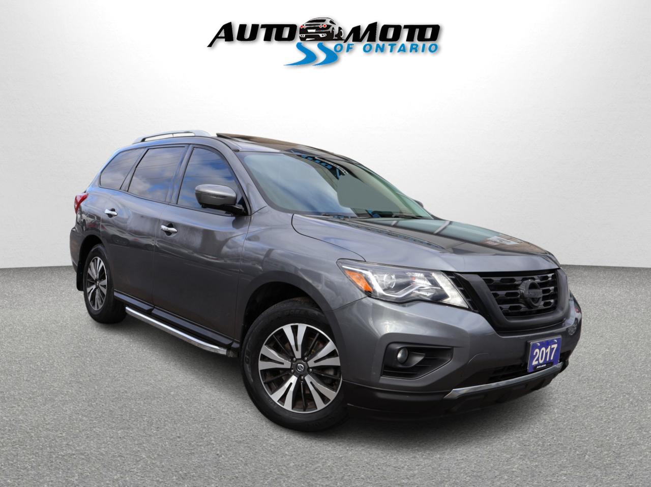 Used 2017 Nissan Pathfinder SL 4WD CERTIFIED *7 SEATS*NISSAN MAINTAIN*2nd WINTER* 360 CAMERA NAV BLUETOOTH LEATHER HEATED 4 SEATS/STEERING DUAL ROOF CRUISE ALLOYS for sale in Burlington, ON