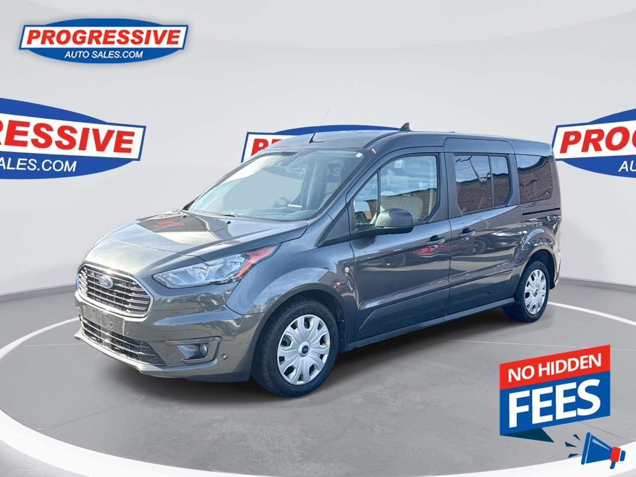 <b>Apple CarPlay, Android Auto, Park Assist, SYNC 3, Power Seat!</b><br /> <br /> This Ford Transit Connect has a distinctive shape and appearance, lower operating cost, and tight-space maneuverability that gives it an edge on the competition. This 2021 Ford Transit Connect Wagon is for sale today. <br /> <br />If moving people is what you do, the Transit Connect Passenger Wagon is built for comfort and service. This Passenger Wagon is very versatile and flexible enough to keep up with everything life might throw your way. It's ergonomic interior puts your needs easily within reach with large buttons and easy to read screens, allowing you to keep your eyes safely on the road. Get the job done right with this functional Ford Transit Connect. This van has 152,500 kms. It's grey in colour . It has a 8 speed automatic transmission and is powered by a 2.0L 4 Cylinder Engine. <br /> <br /> Our Transit Connect Wagon's trim level is XLT. Upgrading to this Ford Transit Connect Wagon XLT is a great choice as it comes very well equipped with large door openings to make loading and unloading passengers and oversized cargo a breeze. You will also get Ford Co-Pilot360, remote keyless entry, FordPass Connect, SYNC 3 with a large touch screen featuring Apple CarPlay, Android Auto, streaming audio and hands free driving. Additional features include dual zone climate control, forward collision warning with automatic braking, blind spot detection, a rear view camera with rear parking sensors, body coloured front and rear bumpers, 6-way power driver seat, deep tinted rear glass plus much more. This vehicle has been upgraded with the following features: Apple Carplay, Android Auto, Park Assist, Sync 3, Power Seat, Blind Spot Detection, Climate Control. <br /> To view the original window sticker for this vehicle view this <a href=http://www.windowsticker.forddirect.com/windowsticker.pdf?vin=NM0GE9F29M1491839 target=_blank rel=nofollow noopener noreferrer>http://www.windowsticker.forddirect.com/windowsticker.pdf?vin=NM0GE9F29M1491839</a>. <br /><br /> <br />To apply right now for financing use this link : <a href=https://www.progressiveautosales.com/credit-application/ target=_blank rel=nofollow noopener noreferrer>https://www.progressiveautosales.com/credit-application/</a><br /><br /> <br /><br /><br /> Progressive Auto Sales provides you with the all the tools you need to find and purchase a used vehicle that meets your needs and exceeds your expectations. Our Sarnia used car dealership carries a wide range of makes and models for exceptionally low prices due to our extensive network of Canadian, Ontario and Sarnia used car dealerships, leasing companies and auction groups. <br /> Our dealership wouldn't be where we are today without the great people in Sarnia and surrounding areas. If you have any questions about our services, please feel free to ask any one of our staff. If you want to visit our dealership, you can also find our hours of operation and location information on our Contact page. o~o