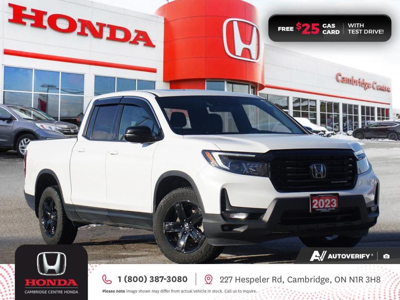 Used 2023 Honda Ridgeline Black Edition REMOTE STARTER | REARVIEW CAMERA | APPLE CARPLAY™/ANDROID AUTO™ for sale in Cambridge, ON