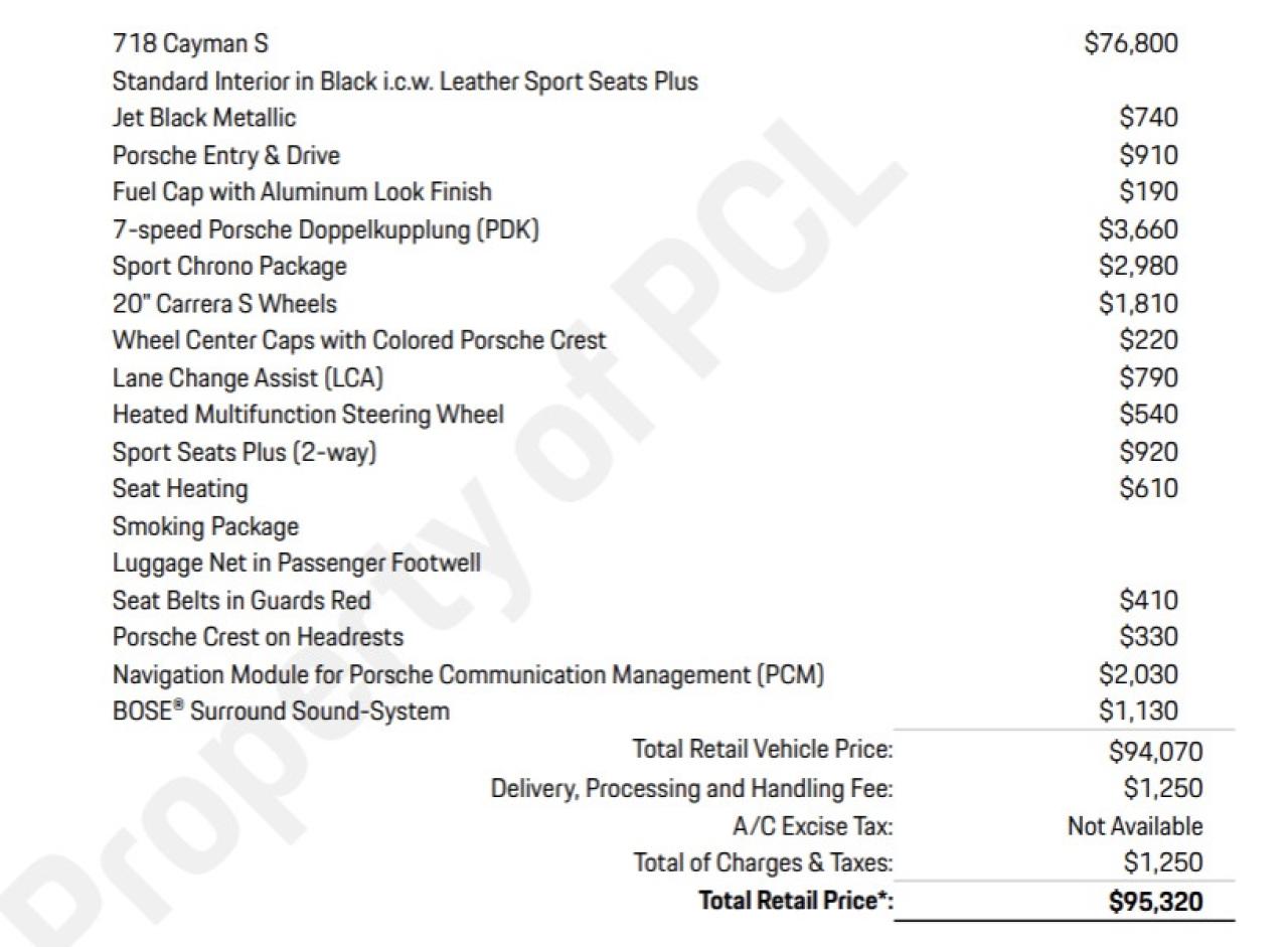 2018 Porsche 718 Cayman S | BOSE | 20" WHEELS | SPORT SEATS Photo