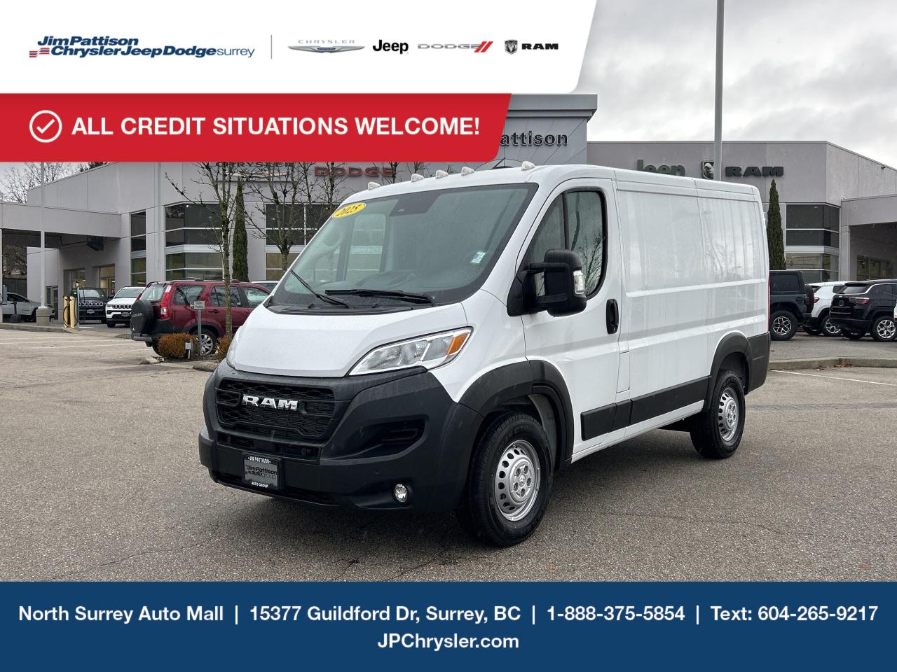 Used 2025 RAM Cargo Van ProMaster Tradesman 1500 Low Roof 118  WB w-Pass Seat for sale in Surrey, BC
