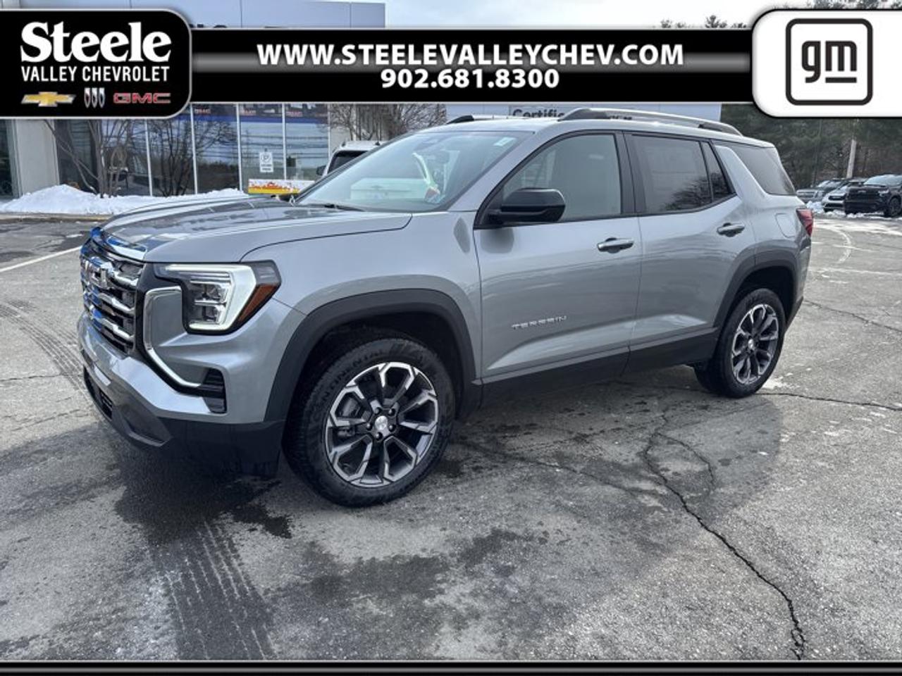 STERLING METALLIC, ELEVATION PREMIUM PACKAGE Includes (ZQ3) Convenience package II, (H9F) After Dark CoreTec seating or (HFL) Gideon Grey CoreTec seating and (PJI) wheels, 19 Technical Grey machined-face aluminum wheels, Wireless Apple CarPlay/Wireless Android Auto, Windows, express up/down driver and express down all passengers, Window, rear side, solar absorbing, privacy tinting, Wi-Fi Hotspot capable (Terms and limitations apply. See onstar.ca or dealer for details.), Wheels, 17 (43.2 cm) Grazen Metallic, machined aluminum, Wheel, spare, 17 (43.2 cm) steel, Visors, driver and front passenger illuminated vanity mirrors covered, Vehicle health management provides advanced warning of vehicle issues. This GMC Terrain has a strong Turbocharged Gas I4 1.5L/-TBD- engine powering this Variable transmission.*These Packages Will Make Your GMC Terrain FWD Elevation The Envy of Your Friends *USB ports, 2 type-C, located on back of centre console, charge-only, Transmission, Continuously Variable (CVT), Tires, 235/65R17, all-season blackwall, Tire, compact spare, T125/70R17, blackwall, Teen Driver a configurable feature that lets you activate customizable vehicle settings associated with a key fob, to help encourage safe driving behaviour. It can limit certain available vehicle features, and it prevents certain safety systems from being turned off. An in-vehicle report card gives you information on driving habits and helps you to continue to coach your new driver, Tail lamps, LED, Suspension, front, MacPherson strut and rear 4-link, Steering wheel, sport-style, Steering wheel, heated, Speedometer, kilometres / miles, SiriusXM with 360L Trial Subscription. SiriusXM with 360L transforms your customers ride with our most extensive and personalized radio experience on the road. (IMPORTANT: The SiriusXM trial subscription is not provided on vehicles that are ordered for Fleet Daily Rental (FDR) use. Certain features and/or content may not be available unless an active data connection is enabled in the vehicle. Content varies by SiriusXM subscription plan. Features and display may vary by vehicle. All SiriusXM services require a subscription, sold separately by SiriusXM after the trial period. Your SiriusXM service will automatically stop at the end of your trial unless you decide to subscribe. If you decide to continue service after your trial, the subscription plan you choose will continue for an indeterminate term and you will be charged according to your chosen payment method at the then current rates unless and until you cancel. Taxes apply. Please see the SiriusXM Customer Agreement at siriusxm.ca/terms for complete terms and how to cancel, which includes calling SiriusXM at 1-888-539-7474. All rates, content, and programming are subject to change. SiriusXM uses personal information in accordance with SiriusXM Privacy Policy, available at siriusxm.ca/privacy. SiriusXM Canada Inc. SiriusXM, the SiriusXM logo, channel names and logos are trademarks of Sirius XM Radio Inc. and are used under license.), Side Bicyclist Alert, Shutters, front upper and lower grille, active, Seats, heated driver and front passenger, Seats, front bucket, Seat trim, Premium Cloth, Seat belts, 3-point, driver and front passenger, Seat belt restraint pretensioner, rear, Seat belt pretensioners, front, Seat belt DLT, front.* Visit Us Today *Treat yourself- stop by Steele Valley Chevrolet Buick GMC Cadillac located at 9184 Commercial Street, New Minas, NS, NS B4N3V9 to make this car yours today!*Disclaimer*Please verify all information with a Steele Valley representative.