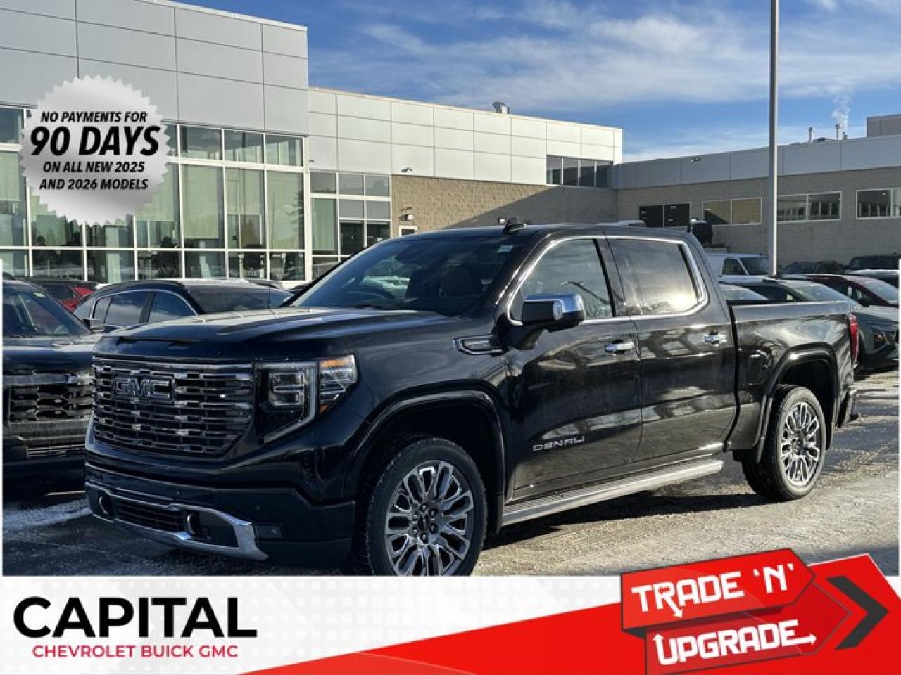 Accessories include: Rev Hard Folding Tonneau Cover.This GMC Sierra 1500 boasts a Turbocharged Diesel I6 3.0L/183 engine powering this Automatic transmission. TRANSMISSION, 10-SPEED AUTOMATIC WITH ELECTRONIC PRECISION SHIFT, ELECTRONICALLY CONTROLLED with overdrive, tow/haul mode and steering column paddle shifters. Includes Cruise Grade Braking and Powertrain Grade Braking, REAR AXLE, 3.23 RATIO, PREMIUM FLOOR LINERS WITH REMOVABLE CARPET INSERT, FRONT.*This GMC Sierra 1500 Comes Equipped with These Options *LPO, BODY COLOUR WHEEL ARCH MOULDINGS (dealer-installed), GVWR, 7200 LBS. (3266 KG), ENGINE, DURAMAX 3.0L TURBO-DIESEL I6 (305 hp [227 kW] @ 3750 rpm, 495 lb-ft of torque [671 Nm] @ 2750 rpm) (Includes (KW5) 220-amp alternator and (K05) engine block heater.), DENALI ULTIMATE PREFERRED EQUIPMENT GROUP includes standard equipment, 3 YEARS SIRIUSXM, Wireless, Apple CarPlay / Wireless Android Auto, Wireless Charging, Wipers, front rain-sensing, Windows, power rear, express down, Windows, power front, drivers express up/down.*Stop By Today *Youve earned this- stop by Capital Chevrolet Buick GMC Inc. located at 13103 Lake Fraser Drive SE, Calgary, AB T2J 3H5 to make this car yours today!