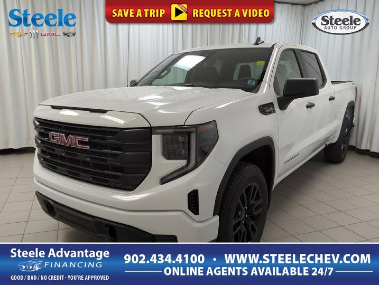 Up to any task, our impressive 2026 GMC Sierra 1500 Pro Crew Cab 4X4 puts Professional Grade strength at your service in Summit White! Powered by a 5.3 Litre V8 offering 355hp to a 10 Speed Automatic transmission so that towing and hauling come easy. This Four Wheel Drive truck also features a responsive suspension to inspire confidence on the move, and it sees approximately 12.4L/100km on the highway. Bold details bring a rugged look to our strong Sierra, complementing high-intensity LED headlamps, signature taillights, an aggressive grille, a locking tailgate, and chrome bumpers with a rear CornerStep. Ready to handle those busy days, our Pro cabin provides supportive seats, a tilt-adjustable steering wheel, single-zone climate control, power accessories, a 12V front power outlet, keyless access, and pushbutton ignition. A high-end infotainment system helps you connect with a 7-inch touchscreen, WiFi compatibility, wireless Apple CarPlay?/Android Auto?, Bluetooth?, and a six-speaker sound system. Its a smart starting point for your next job! Intelligent GMC technologies for safer trucking include automatic braking, lane-keeping assistance, forward collision warning, lane departure warning, a rearview camera, pedestrian detection, hill-start assist, tire pressure monitoring, and more. Crafted to exceed expectations, our Sierra 1500 Pro is an excellent choice! Save this Page and Call for Availability. We Know You Will Enjoy Your Test Drive Towards Ownership! Metros Premier Credit Specialist Team Good/Bad/New Credit? Divorce? Self-Employed?