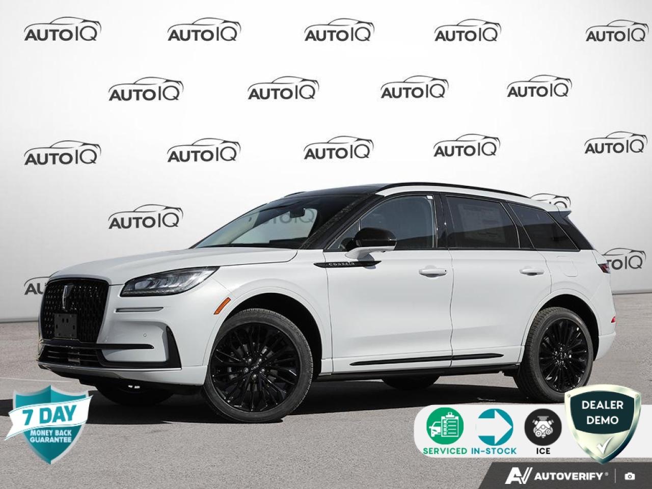 Used 2025 Lincoln Corsair Premiere Equipment Group 101A|ALL-WTHR FLR LNRS W/MATS|PANORAMIC VISTA RF W/PWR SHADE|8-SPD AUTO|17 MINI SPARE WHEEL W/TIRE|JET APPEARANCE PKG|2.0L TURBOCHARGED ENG|CRYSTAL WHITE MET CC|EQUIP GROUP 101A|EBONY, for sale in St Catharines, ON