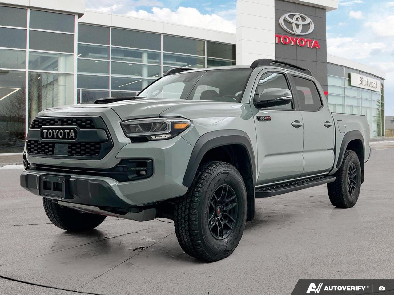 Local Vehicle!
Good Condition!
Experience rugged adventure with the 2021 Toyota Tacoma TRD PRO 4x4! This off-road beast is ready to tackle any terrain with its powerful 3.5L V6 engine and advanced 4WD system. With only 100,579 km on the odometer, this truck has plenty of life left for your next expedition.

Highlights:

- TRD PRO package for enhanced off-road performance
- Lunar Rock exterior color - a unique and eye-catching shade
- Heated front bucket seats with 8-way power adjustment for the driver
- High-Speed Dynamic Radar Cruise Control for stress-free highway driving
- Dual Zone Front Automatic Air Conditioning for comfort in any climate
- Class IV Towing Equipment with Trailer Sway Control
- Bluetooth Wireless Phone Connectivity for hands-free communication
- Collision Mitigation-Front and Driver Monitoring-Alert for added safety

Ready to conquer the great outdoors? Visit Birchwood Toyota today to experience the Tacoma TRD PRO for yourself. Schedule a test drive, explore financing options, or contact our knowledgeable staff with any questions. Your next adventure awaits - dont miss out on this exceptional truck!
Experience is Everything at Birchwood Toyota! Our mission is to provide the most transparent and efficient sales process for our customers. We strive to provide the best service possible, whether you visit us in person, shop our website, or take advantage of our buy from home program.

The Birchwood Toyota Trade-in Guarantee - We buy your vehicle even if you dont buy ours!


100% guaranteed approval for every qualifying year, make and model. Only the Best Rates and Terms available.

This vehicle qualifies for Birchwood Toyota Shield, which includes:

Guardian Protection:
- Cosmetic Wheel Protection
- Paintless Dent Repair
- Key/Remote Replacement

Dealer Permit #0025
Dealer permit #0025