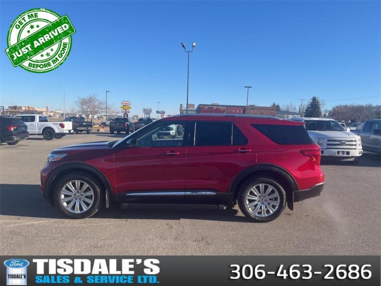 Used 2022 Ford Explorer Limited  - Leather Seats -  Cooled Seats for sale in Kindersley, SK