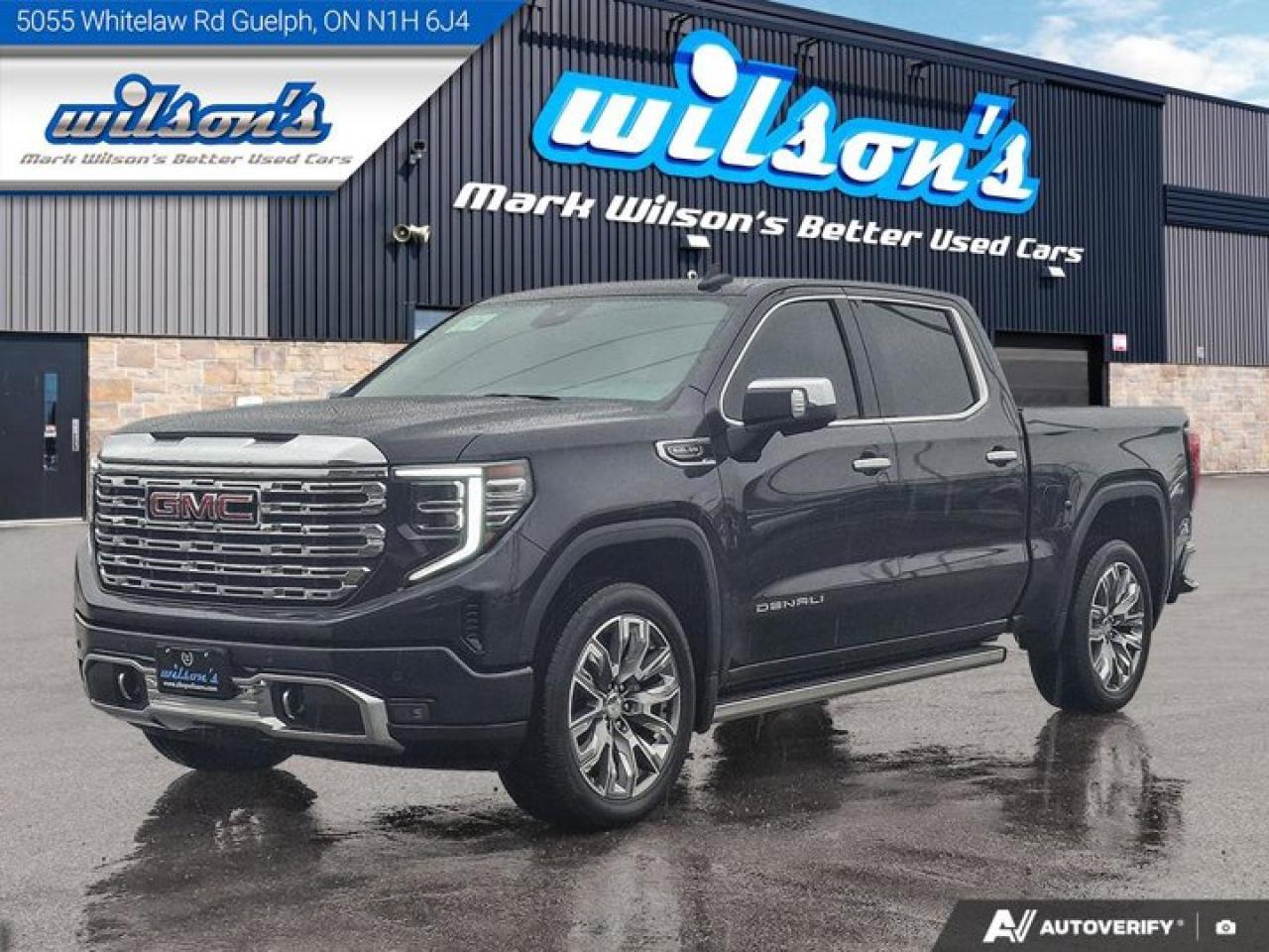 Used 2023 GMC Sierra 1500 Denali | Reserve | HUD | Leather | Sunroof | Power Boards | Adaptive Cruise | Spray-in Liner & More! for sale in Guelph, ON