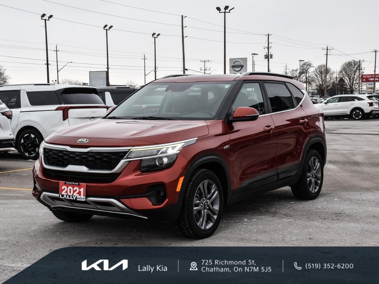 2021 Kia Seltos EX New Arrival | Clean CarFax | Local Trade | Leather | Roof Photo2