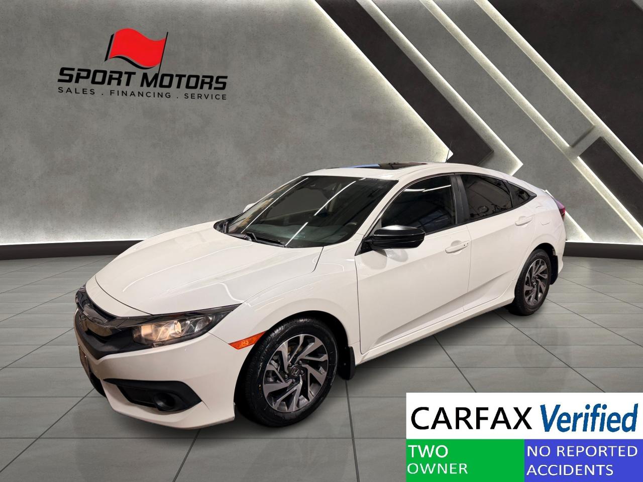 2018 Honda Civic EX+New Brakes+Roof+Adaptive Cruise+CLEAN CARFAX Photo0