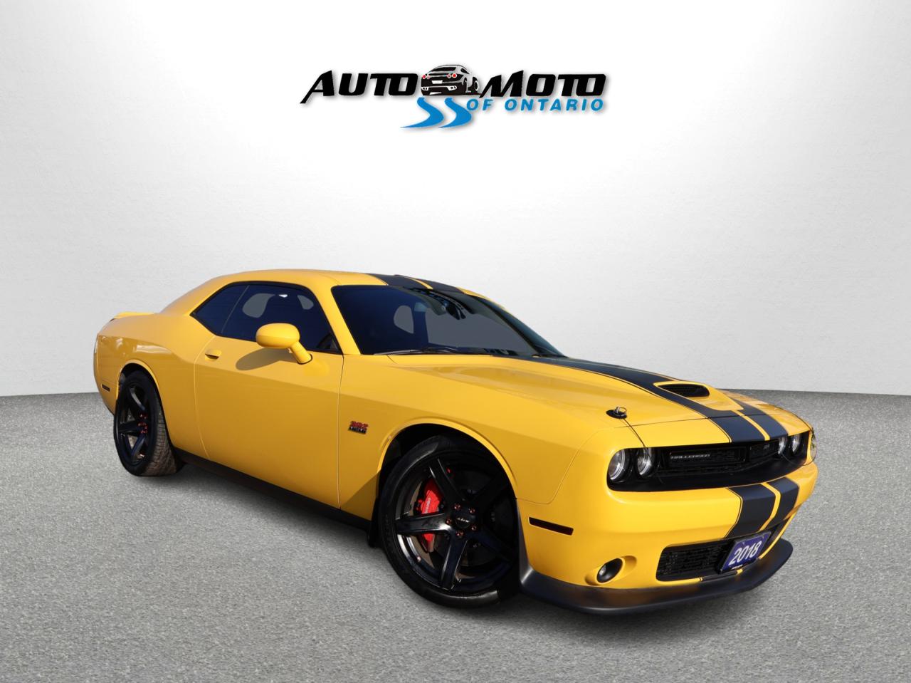Used 2018 Dodge Challenger SRT 392 CERTIFIED *ACCIDENT FREE*DODGE MAINTAIN* CAMERA NAV BLUETOOTH LEATHER COOL/HEA SEATS/STEEIRNG B.SPOT CRUISE ALLOYS for sale in Burlington, ON