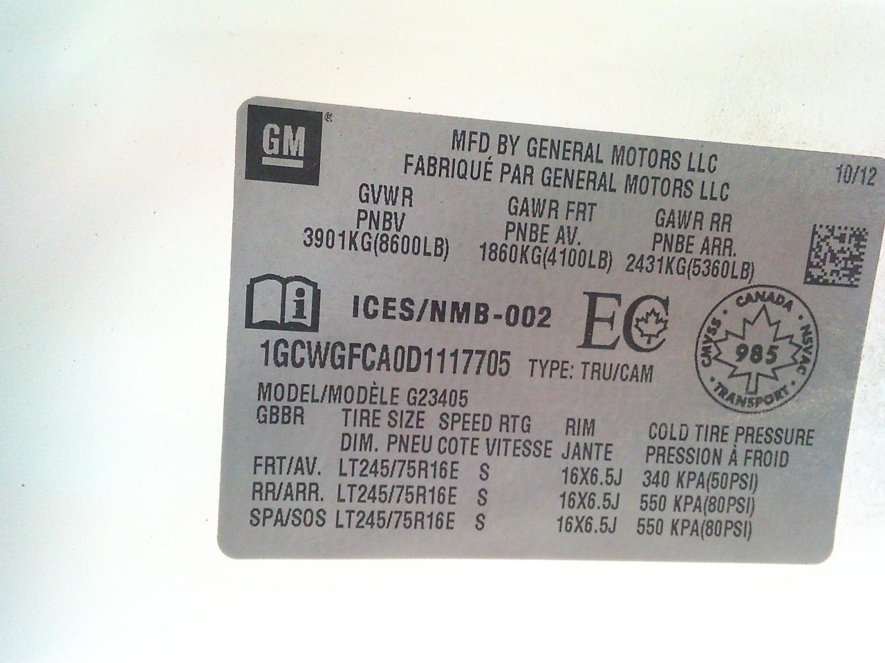 2013 Chevrolet Express RWD 2500 135 - Photo #26