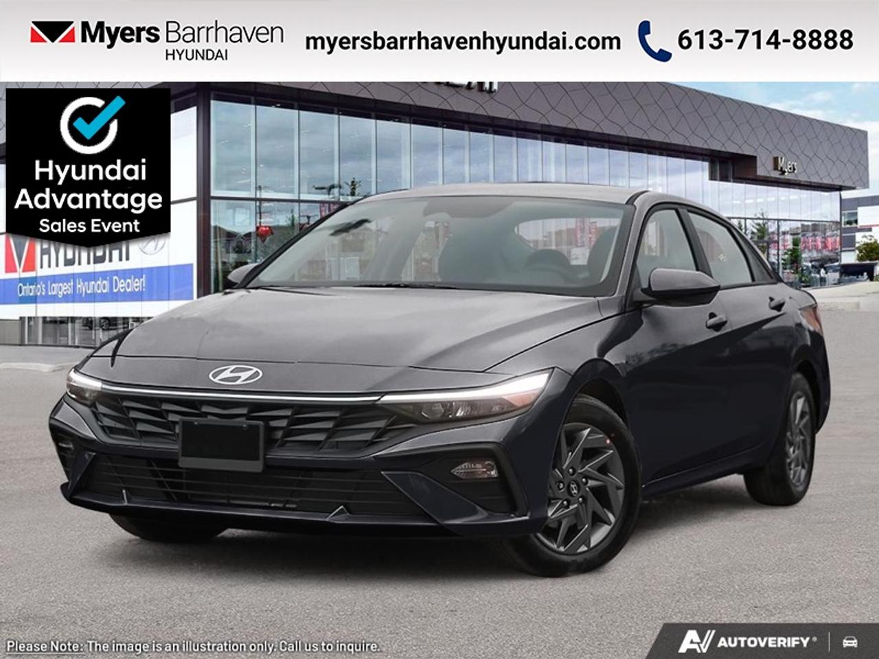 <b>Heated Seats,  Heated Steering Wheel,  Blind Spot Warning,  Remote Start,  Lane Keep Assist!</b><br> <br> <br> <br>This bold Hyundai Elantra is bringing excitement to this narrowing class of cars. <br> <br>This 2026 Elantra was made to be the sharpest compact sedan on the road. With tons of technology packed into the spacious and comfortable interior, along with bold and edgy styling inside and out, this family sedan makes the unexpected your daily driver.<br> <br>This Abyss Black sedan has an Automatic transmission and is powered by a 147HP 2.0L 4 Cylinder Engine. <br> <br> Our Elantras trim level is Preferred. The cabin prioritizes comfort and intuitive usability with heated front bucket seats, premium tricot cloth upholstery, a heated leather steering wheel, and a 6-way adjustable driver seat with height adjustment. Everyday operation feels streamlined through proximity key entry with push button start, smart trunk proximity access, power windows with driver one-touch up/down, cruise control, and well-organized storage including a full floor console and front center armrest. Technology is centered on an 8 inch display audio system with wireless Android Auto, Apple CarPlay, Bluetooth with voice recognition, USB connectivity, smart device integration and two front LCD monitors. A redundant digital speedometer, trip computer, driver information center and key fob remote start further enhance daily convenience. Safety is comprehensive with forward collision avoidance assist with pedestrian detection, blind spot collision warning, rear cross-traffic collision avoidance assist, lane keeping assist, lane follow assist, a full suite of front, side and curtain airbags including rear side-impact coverage, stability and traction control, tire pressure monitoring, driver monitoring alert, child safety locks and a back up camera. This vehicle has been upgraded with the following features: Heated Seats, Heated Steering Wheel, Blind Spot Warning, Remote Start, Lane Keep Assist, Collision Mitigation.<br><br> <br/> See dealer for details. <br> <br> o~o