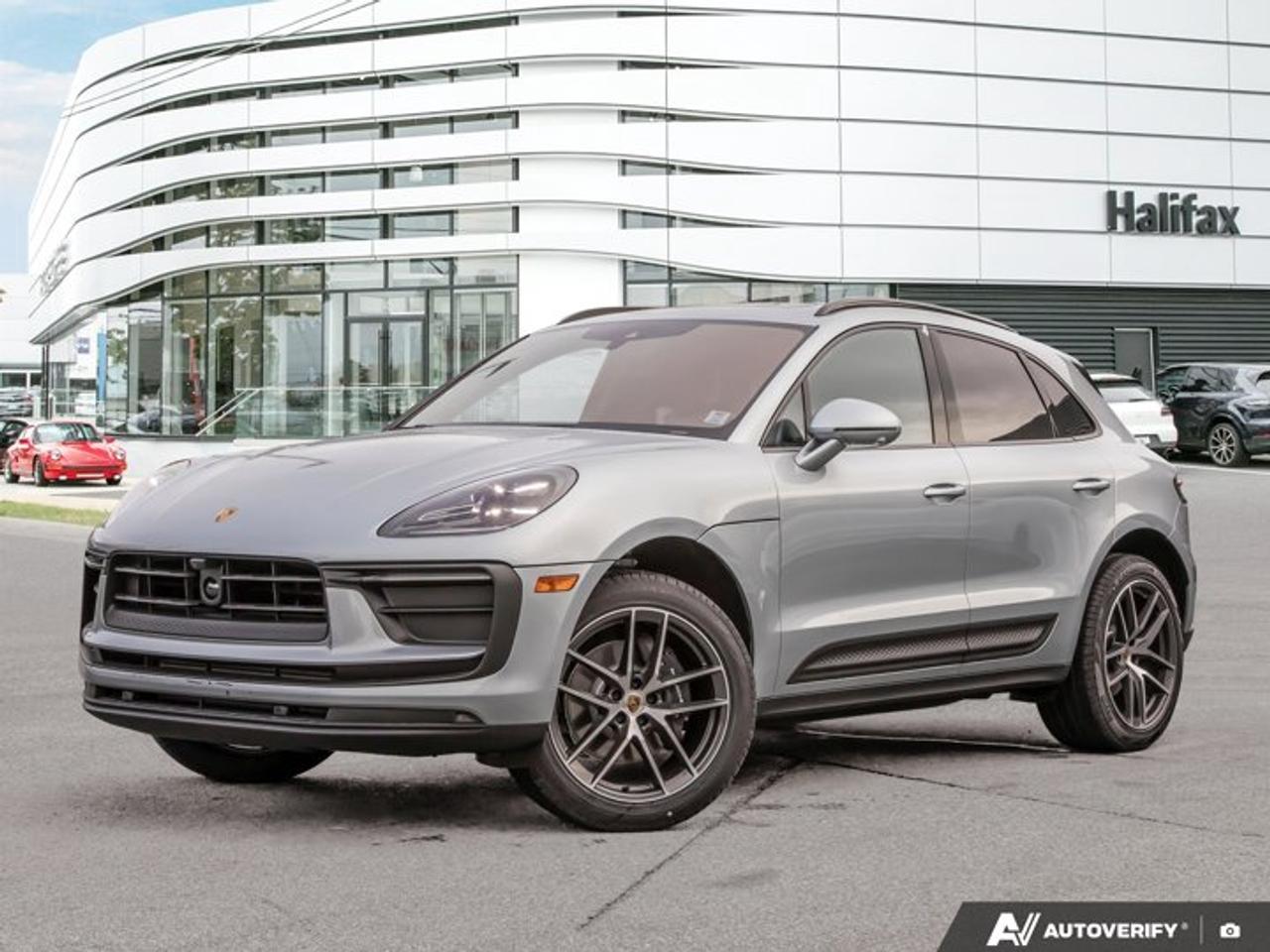 *Now available at Porsche of Halifax*, this *2026 Porsche Macan* in *Dolomite Silver Metallic* delivers a refined balance of comfort, efficiency, and unmistakable Porsche design. Paired with the *Leather Package in Black*, this Macan is beautifully appointed with premium features that elevate every drive---from daily commuting to weekend adventures.==== Comfort & Convenience ====  *   *Power Seats (14-way) with Memory Package* for a tailored and supportive driving position  *   *Ventilated Front Seats* and *Heated Rear Seats* ensuring year-round comfort  *   *Heated GT Sport Steering Wheel in Leather*  *   *Electric Steering Column* for effortless adjustability  *   *Panoramic Roof System* creating an open, airy cabin environment  *   *Heated Windshield* improving visibility in colder seasons  *   *Porsche Crest on Headrests (Front)* adding a bespoke touch==== Technology & Driver Assistance ====  *   *Premium Package Plus* enhancing comfort, visibility, and safety  *   *LED Headlights with Porsche Dynamic Light System Plus (PDLS+)* for exceptional nighttime clarity  *   *Surround View Camera System* enabling easy, confident maneuvering  *   *Lane Change Assist (LCA)* and *Lane Keep Assist (LKA) with Traffic Jam Assist* for added confidence and convenience  *   *BOSE® Surround Sound System* providing immersive audio  *   *Under-Door Puddle Light Projectors* for a premium welcome  *   *Preparation for Porsche Dashcam*==== Exterior Highlights ====  *   *20 Macan S Wheels in Highly Polished Dark Titanium* for a sophisticated, upscale appearance  *   *All-season tires* for dependable year-round drivability  *   *Side Blades in Exterior Colour* for a cohesive, streamlined design  *   *Roof Rails in High Gloss Black* adding versatility and contrast  *   *Sport Tailpipes in Black* enhancing the Macans sporty attitude  *   *Exclusive Design Fuel Cap*  *   *Trailer Hitch (without tow ball)* for added practicality----------------------------------------The *2026 Porsche Macan* in *Dolomite Silver Metallic* combines modern efficiency, elevated comfort, and everyday Porsche performance in a beautifully refined package. Thoughtfully optioned and ready for its next driver, this Macan is a standout choice in the compact luxury SUV segment. *Now at Porsche of Halifax*---contact us today to schedule your private viewing or test drive.