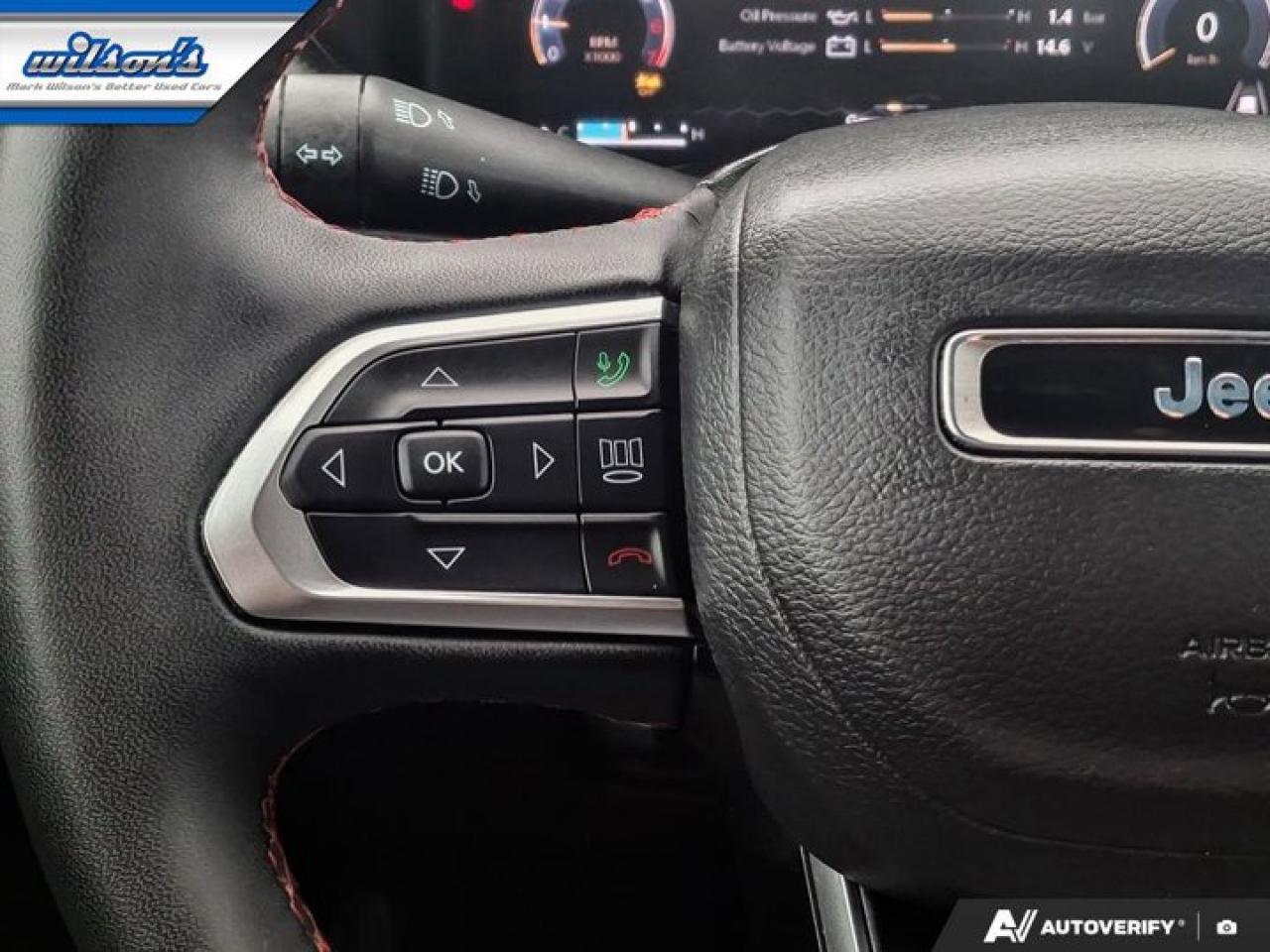 2024 Jeep Compass Trailhawk 4WD | Leather | Pano Roof | Nav | Heated Wheel + Seats | Remote Start | CarPlay + Android Photo