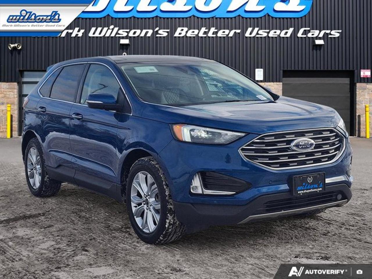 2023 Ford Edge Titanium AWD | Pano Roof | Leather | Heated Wheel + Seats | CarPlay + Android | Rear Cam and More ! Photo