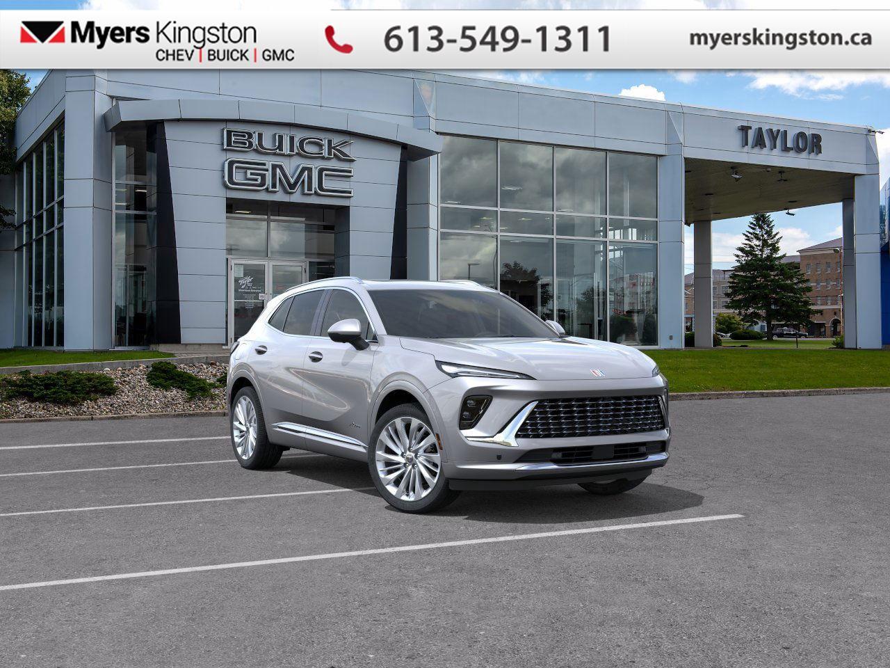 Sunroof,  Cooled Seats,  HUD,  Bose Premium Audio,  Leather Seats!    Inside its upscale cabin you?ll find premium materials, a large digital interface and intuitive connectivity designed for everyday comfort.  The 2026 Buick Envision offers drivers a sophisticated crossover experience that pairs elegant design with modern technology and capable handling. Inside, you?ll enjoy a cabin filled with refined touches, intuitive controls and the kind of comfort suited for daily needs or longer drives. With all-wheel drive as standard, thoughtful amenities, and Buick?s commitment to safety, the Envision presents a compelling option for those seeking upscale performance in a compact SUV.  This Moonstone Grey Metallic SUV  has an Automatic transmission and is powered by a  228HP 2.0L 4 Cylinder Engine.  Our Envisions trim level is Avenir. This range-topping Avenir trim rewards you with a panoramic sunroof, ventilated and heated leather seats with massage function, a drivers head up display, and a sonorous 9-speaker Bose premium audio. Also standard include a power liftgate for rear cargo access, an HD surround vision system, a wireless charging pad for mobile devices, and an ultra-wide infotainment screen with wireless Apple CarPlay and Android Auto. Safety features include adaptive cruise control, blind zone steering assist, lane keep assist with lane departure warning, rear park assist, and rear cross traffic braking. Additional features also include remote engine start, keyless open, a heated steering wheel, and even more. This vehicle has been upgraded with the following features: Sunroof,  Cooled Seats,  HUD,  Bose Premium Audio,  Leather Seats,  360 Camera,  Wireless Charging Pad.  To apply right now for financing use this link: https://www.taylorautomall.com/finance/apply-for-financing/  See dealer for details.  HST, licensing, and Federal luxury tax (if applicable) are extra.  Come by and check out our fleet of 50+ used cars and trucks and 190+ new cars and trucks for sale in Kingston.  o~o