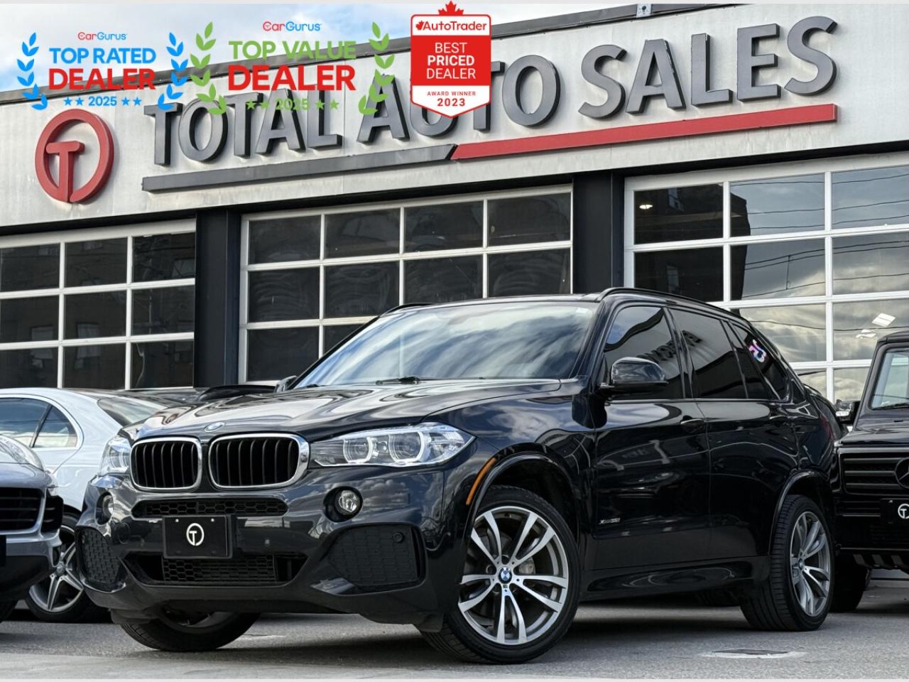 ** JUST ARRIVED! DONT MISS OUT ON THIS ONE!! ** <br/> ** CLEAN TITLE, CARFAX VERIFIED! ** <br/> ** RATES AS LOW AS 6.99 OAC ** <br/> <br/> <br/> ===>> WE FINANCE ALL CREDIT TYPES! NEW TO THE COUNTRY?! NO PROBLEM! BAD CREDIT?! NO PROBLEM! <br/> ===>> YOU CAN APPLY ONLINE ON OUR WEBSITE OR IN PERSON! <br/> <br/> <br/> ** GORGEOUS BLACK EXTERIOR ON PREMIUM BROWN LEATHER! COMES LOADED WITH //M SPORT PACKAGE! HARMAN KARDON SOUND SYSTEM, HEAD UP DISPLAY, PANORAMIC GLASS ROOF, HEATED FRONT & REAR SEATS, NAVIGATION, BACK UP CAMERA WITH PARKING ASSIST, DUAL CLIMATE CONTROLS, REAR CLIMATE CONTROLS, REAR PASSENGER WINDOW SHADES, BLUETOOTH, FRONT POWER ADJUSTABLE SEATS WITH LEG EXTENSION, AMBIENT INTERIOR LIGHTING, & MUCH MUCH MORE!! ** <br/> <br/> <br/> >>>> FOLLOW US ON INSTAGRAM @ <br/> TOTALAUTOSALES <br/> <br/> <br/> *** PLEASE CALL (437) 494-3945 *** <br/> OUR NEW LOCATION: <br/> 2430 FINCH AVE WEST, NORTH YORK, M9M 2E1 <br/> <br/> <br/> *** CERTIFICATION: Have your new preowned vehicle certified at TOTAL AUTO SALES! We offer a full safety inspection exceeding industry standards, including oil change and professional detailing before delivery. Vehicles are not drivable, if not certified or e-tested, a certification package is available for $995. All trade-ins are welcome. Taxes, Finance fee and licensing are extra.** <br/> <br/> <br/> ** WARRANTY. We provide extended warranties up to 48m with optional coverage up to 10,000$ per/claim with unlimited kms. ** <br/> *** PLEASE CALL (437) 494-3945 *** <br/> TOTAL AUTO SALES 2430 FINCH AVE WEST, NORTH YORK, M9M 2E1 <br/> <br/> <br/> ** To the best of our ability, we have made an effort to ensure that the information provided to you in this ad is accurate. We do not take any responsibility for any errors, omissions or typographic mistakes found on all our ads. Prices may change without notice. Please verify the accuracy of the information with our sales team. ** <br/>