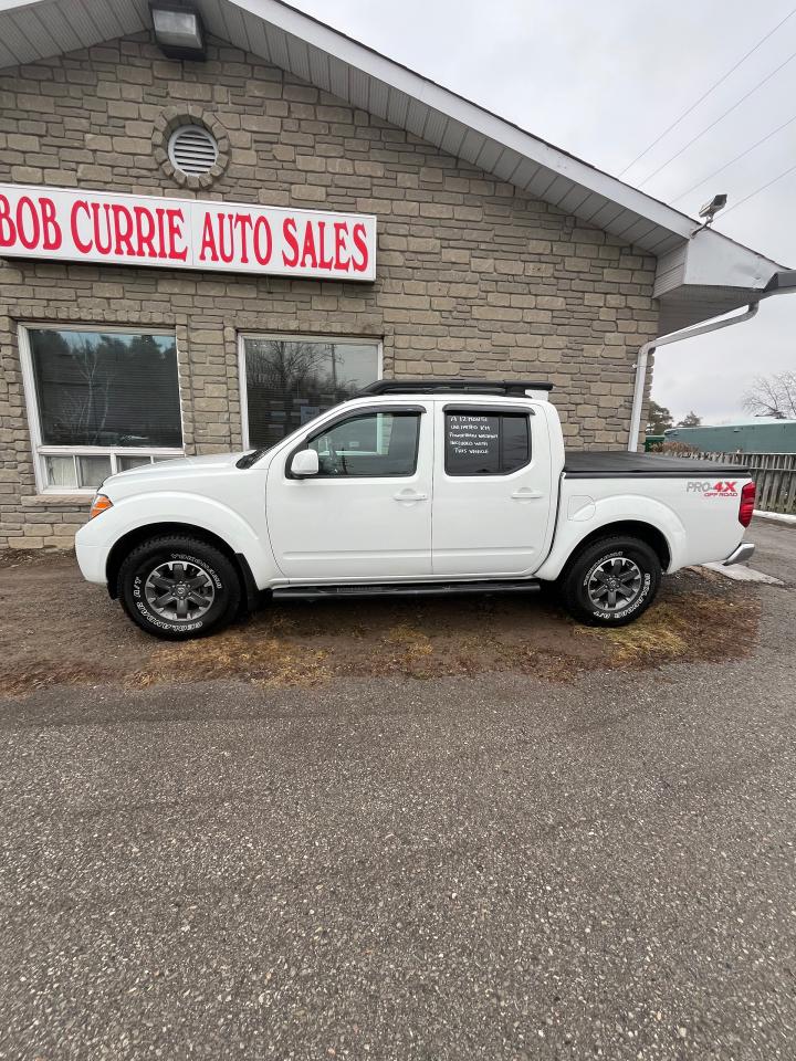 <p><strong>2016 NISSAN FRONTIER PRO 4X CREW CAB 4X4</strong></p><p><strong>CERTIFIED&nbsp; WITH&nbsp; BRAND&nbsp; NEW&nbsp; TIRES</strong></p><p><strong>AUTO, AIR, LEATHER INTERIOR, TONNEAU COVER AND&nbsp;</strong></p><p><strong>BED LINER&nbsp;</strong></p><p><strong>INCLUDED IN THE PRICE IS A LUBRICO CANADA</strong></p><p><strong>12 MONTH/UNLIMITED MILEAGE POWER TRAIN WARRANTY</strong></p><p><strong>$20,900.00&nbsp; PLUS TAX</strong></p><p><strong>CALL BOB 905-377-9200 FOR DETAILS</strong></p><p><strong>BOB CURRIE AUTO SALES</strong></p><p><strong>bcasales@hotmail.ca</strong></p>