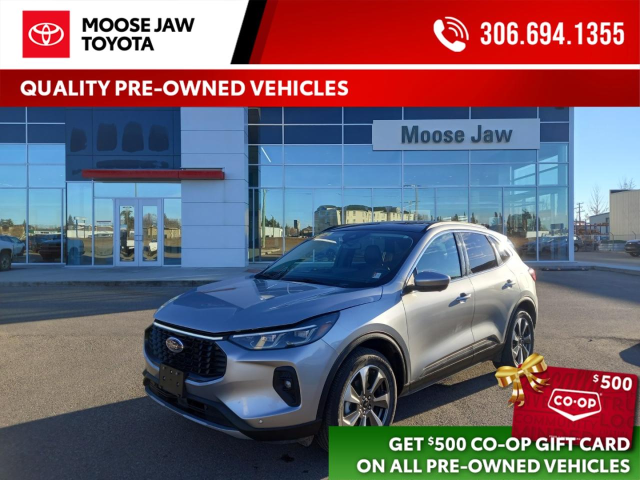 Used 2024 Ford Escape Luxury, tech, and versatility in one sleek SUV. The 2024 Escape Platinum offers premium comfort, advanced features, and confident performance for every journey. for sale in Moose Jaw, SK