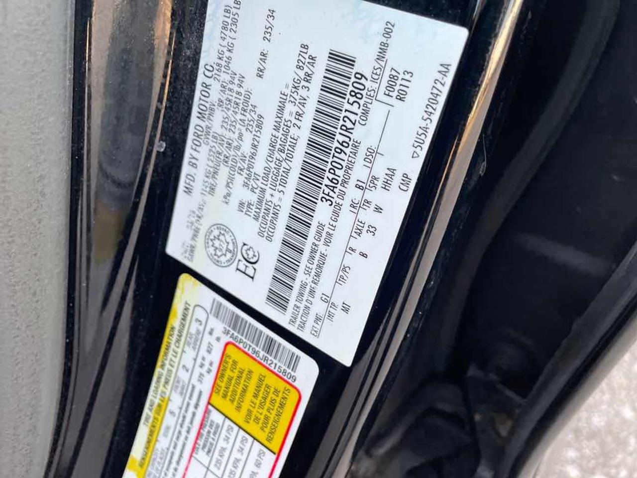 2018 Ford Fusion SE Photo