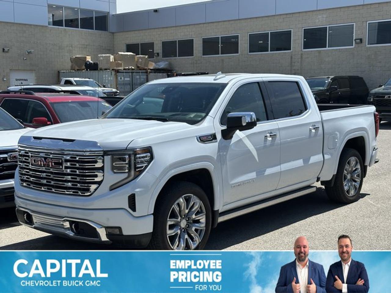 This GMC Sierra 1500 boasts a Gas V8 6.2L/376 engine powering this Automatic transmission. TRANSMISSION, 10-SPEED AUTOMATIC WITH ELECTRONIC PRECISION SHIFT, ELECTRONICALLY CONTROLLED with overdrive, and tow/haul mode and steering column paddle shifters. Includes Cruise Grade Braking and Powertrain Grade Braking (STD), REAR AXLE, 3.23 RATIO, PREMIUM FLOOR LINERS WITH REMOVABLE CARPET INSERT, FRONT.* This GMC Sierra 1500 Features the Following Options *DENALI RESERVE SUPER CRUISE PACKAGE includes (CWM) Technology Package, (CF5) sunroof, (BRS) GMC MultiPro Power Steps, (SH0) 22 Painted Aluminum Wheel with Machining and Bright Chrome Insert, (N5G) Super Cruise Steering wheel and (UKL) Super Cruise. , LPO, WHEEL LOCKS, SET OF 4 (dealer-installed), LPO, CARGO TIE-DOWNS, (4) (dealer-installed), LPO, BODY COLOUR WHEEL ARCH MOULDINGS (dealer-installed), GVWR, 7100 LBS. (3221 KG) (STD), GLACIER WHITE TRICOAT, ENGINE, 6.2L ECOTEC3 V8 (420 hp [313 kW] @ 5600 rpm, 460 lb-ft of torque [624 Nm] @ 4100 rpm); featuring Dynamic Fuel Management, ENGINE BLOCK HEATER, DENALI PREFERRED EQUIPMENT GROUP includes standard equipment, ACTIVE EXHAUST, DUAL, SPORT-MODE ENABLED.* Visit Us Today *Stop by Capital Chevrolet Buick GMC Inc. located at 13103 Lake Fraser Drive SE, Calgary, AB T2J 3H5 for a quick visit and a great vehicle!