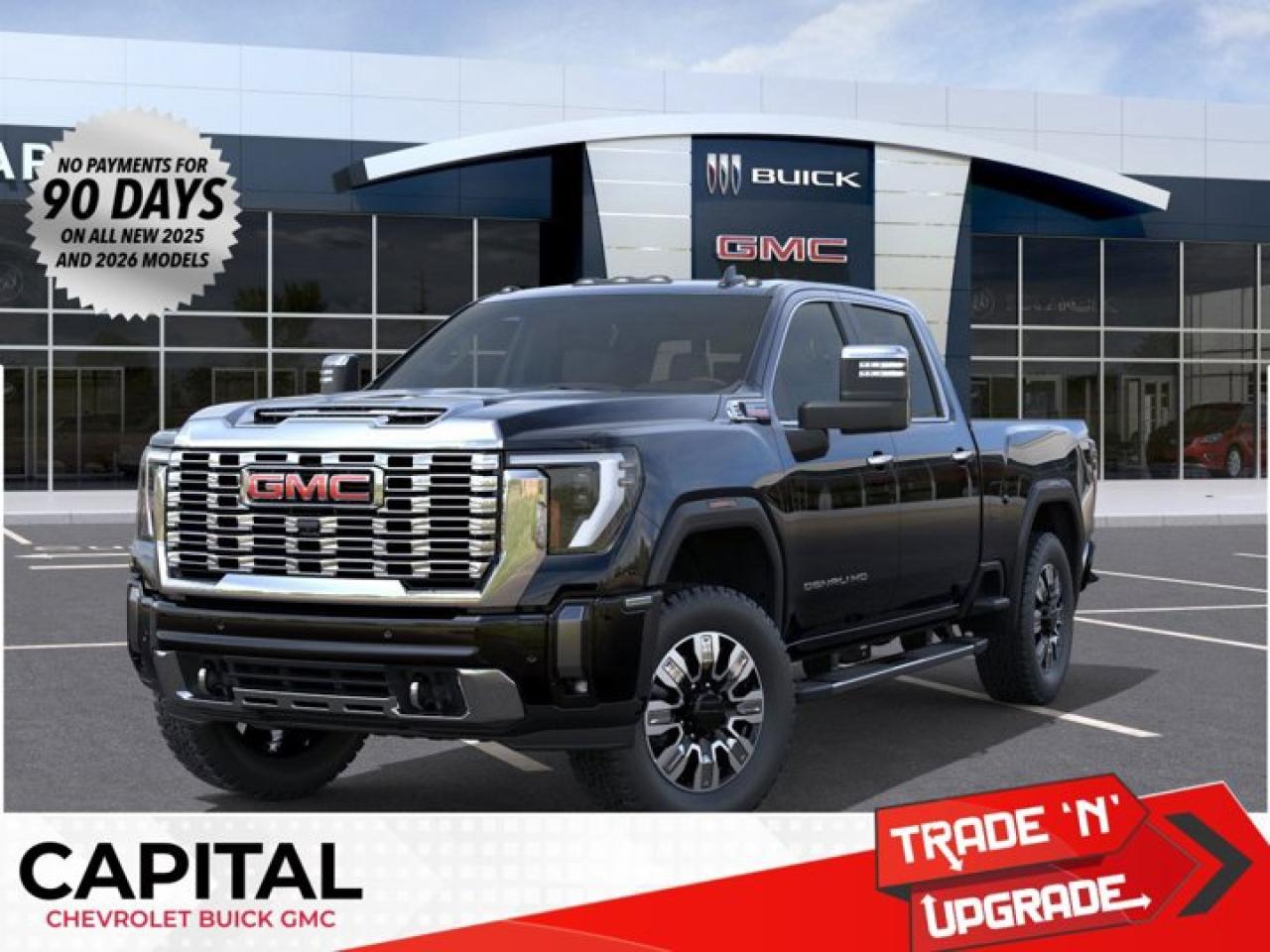 This GMC Sierra 3500HD boasts a Turbocharged Diesel V8 6.6L/ engine powering this Automatic transmission. TRANSMISSION, 10-SPEED AUTOMATIC, REAR AXLE, 3.42 RATIO, LPO, ALL-WEATHER FLOOR LINER, 1ST AND 2ND ROWS (dealer-installed).* This GMC Sierra 3500HD Features the Following Options *HEAVY DUTY FRONT SPRING/CAMPER PACKAGE Note: If ordered for Camper usage, recommend ordering (UY2) Trailering wiring provisions, GOOSENECK / 5TH WHEEL PREP PACKAGE -- Hitch platform to accept Gooseneck or 5th Wheel hitch. Includes hitch platform with tray to accept ball, stamped bed holes with removable caps installed and bed mounted 7-pin trailer harness (similar to UY2 harness)., DENALI RESERVE PACKAGE includes (CWM) Technology Package and (CF5) power sunroof , HIGH IDLE SWITCH, GVWR, 12,100 LBS. (5488 KG) WITH SINGLE REAR WHEELS, ENGINE, DURAMAX 6.6L TURBO-DIESEL V8, B20-DIESEL COMPATIBLE (470 hp [350.5 kW] @ 2800 rpm, 975 lb-ft of torque [1322 Nm] @ 1600 rpm) (Includes (K05) engine block heater.), DENALI PREFERRED EQUIPMENT GROUP includes standard equipment, ALTERNATORS, DUAL, 220-AMPS PRIMARY, 170-AMPS AUXILIARY, Wireless phone projection for Apple CarPlay and Android Auto, Wireless Charging.* Visit Us Today *Stop by Capital Chevrolet Buick GMC Inc. located at 13103 Lake Fraser Drive SE, Calgary, AB T2J 3H5 for a quick visit and a great vehicle!