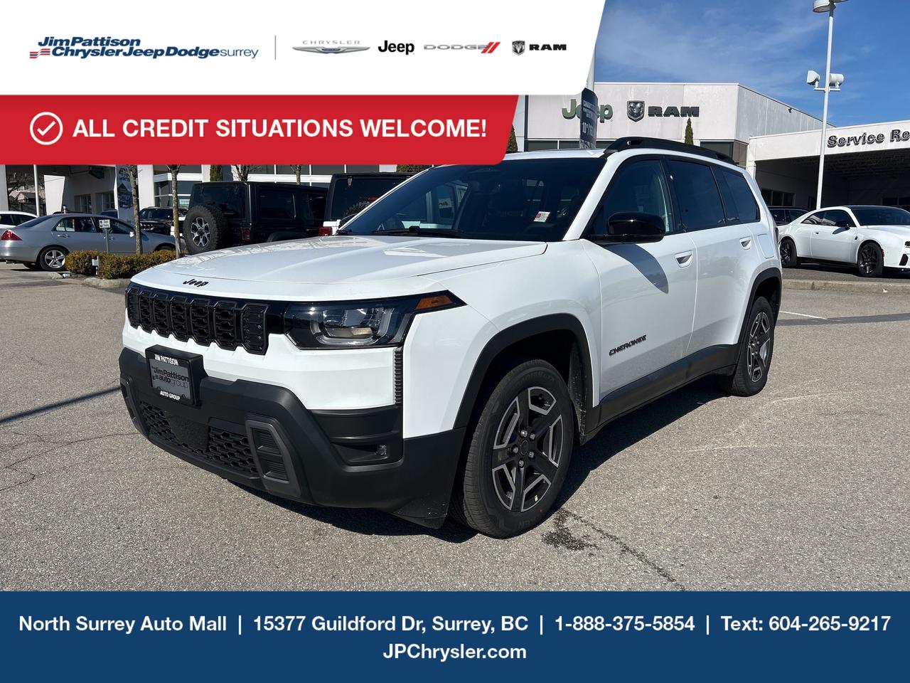 Jim Pattison Chrysler Jeep Dodge is ready to help you find your perfect vehicle. Our team of highly-experienced pros will provide you with the highest level of customer care and we are proud to offer online shopping from the comfort of your home with the new Pick, Price, Purchase Program. Browse our inventory online, create a personal account to track the vehicles youre interested in and the payment options that work best for you. Simple as that! And we will be here to answer all your questions. Visit our website, send us an email or give us a call today and let us get to work for you! Price includes freight & PDI, documentation fee ($899), A/C levy ($100), tire levy (up to $32.50), and VSA Transaction Levy ($10). Finance/lease placement fee ($599) if applicable, GST and PST are additional. Dealer-installed accessories are included, if applicable. Rebates applied after taxes. D#30394