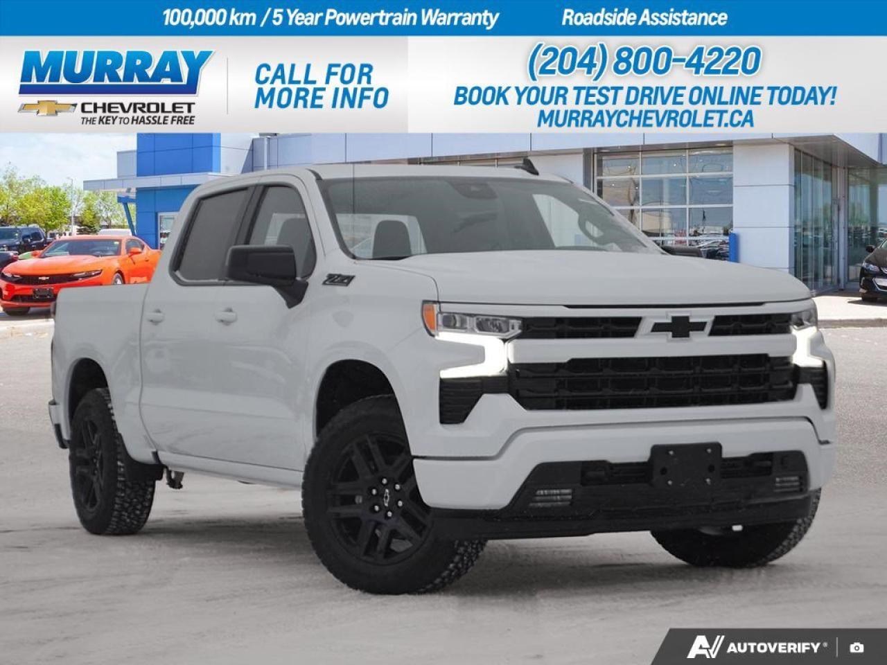 *ENGINE 5.3L ECOTEC3 V8* *TRANSMISSION 8-SPEED AUTOMATIC* *Z71 OFF-ROAD PACKAGE*  The 2026 Chevrolet Silverado 1500 RST, now available in the heart of Winnipeg, is a perfect blend of power and sophistication. This crew cab pickup is powered by a robust Gas V8 5.3L engine, delivering 355 hp and 383 lb-ft of torque, optimized with Dynamic Fuel Management for superior power and efficiency. The 8-speed automatic transmission ensures smooth and responsive handling across any terrain. Enhancing its rugged capabilities, the Z71 Off-Road Package includes off-road suspension, hill descent control, and skid plates, making it an ideal companion for adventures beyond the city limits.  The Silverados exterior gleams with Summit White high gloss black painted aluminum wheels, while inside, the Jet Black cloth seat trim offers comfort and style. Advanced technology features like Bluetooth Connection, Navigation System, and a WiFi Hotspot keep you connected wherever you go. Safety is paramount with features such as Front Collision Mitigation, Lane Keeping Assist, and a Back-Up Camera, ensuring peace of mind on every journey. With Remote Engine Start, Heated Steering Wheel, and Multi-Zone A/C, this truck is designed to provide a luxurious and convenient driving experience.  Whether youre navigating city streets or exploring the great outdoors, the Silverado 1500 RST is built to perform, offering unparalleled versatility and a suite of features that cater to all your driving needs.  Dealer Permit #1740