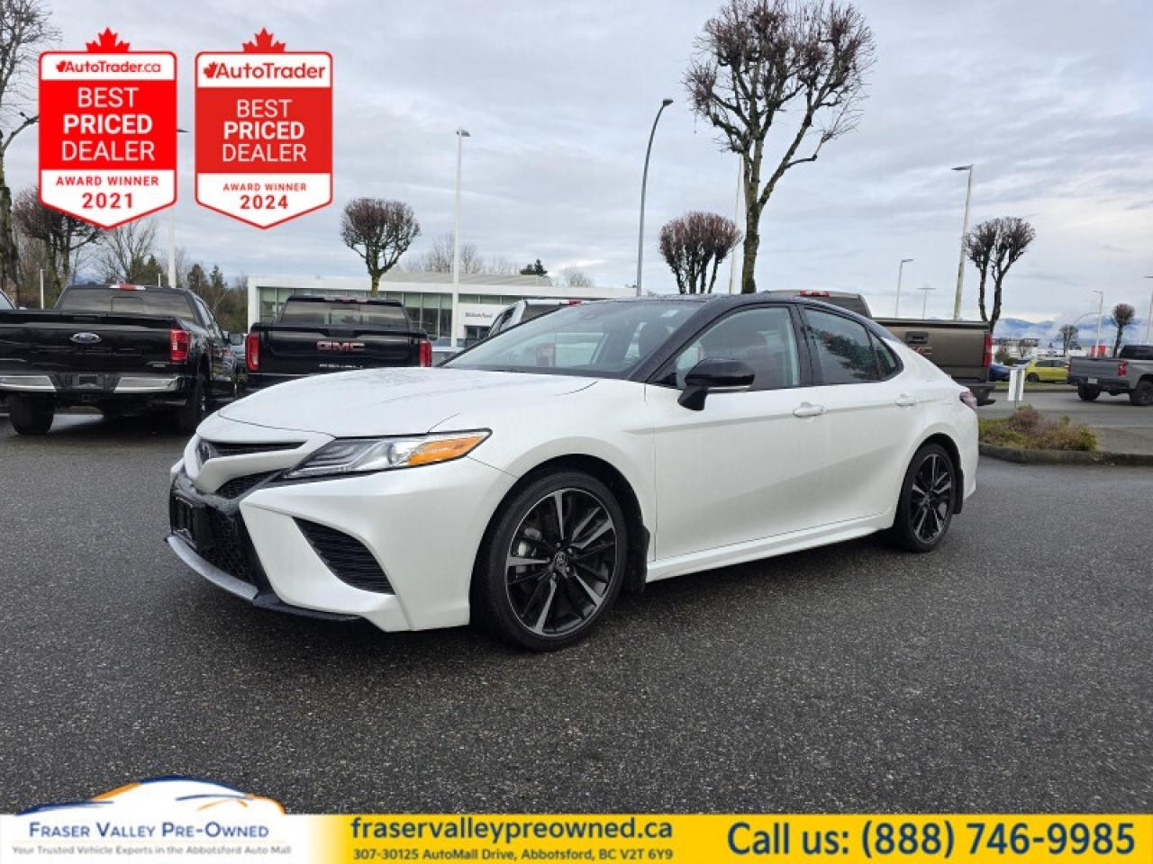 Used 2020 Toyota Camry XSE  White on Red - XSE Sport - JBL Audio for sale in Abbotsford, BC