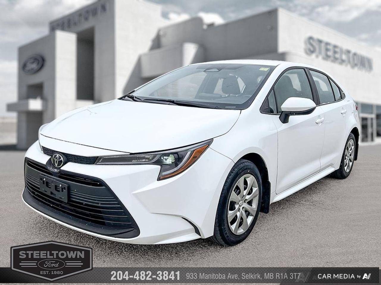 <b>Apple CarPlay,  Android Auto,  Adaptive Cruise Control,  Lane Keep Assist,  Lane Departure Warning!</b><br> <br> We value your TIME, we wont waste it or your gas is on us!   We offer extended test drives and if you cant make it out to us we will come straight to you!<br><br><br> <br>  This ubiquitous compact sedan still offers great value, with amazing versatility and trusted reliability. This 2024 Toyota Corolla is for sale today in Selkirk. <br> <br>With a distinctive design, robust engineering and all-round practicality, this 2024 Corolla is a popular choice for shoppers who prioritize safety and style. A well-built interior with amazing standard technology ensures that this sedan withstands the day-to-day activities of an urban commute. A roomy cabin with comfortable ride quality ensures that occupants enjoy a smooth journey, both in the city and the highway.This  sedan has 69,778 kms. Its White in colour. It has an Automatic transmission and is powered by a  169HP 2.0L 4 Cylinder Engine. <br> <br> Our Corollas trim level is L. This fantastic sedan rewards you with great standard features such as wireless Apple CarPlay and Android Auto, adaptive cruise control, remote keyless entry, LED headlights with automatic high beams, power heated side mirrors, and SiriusXM streaming radio with a 6-speaker audio setup. Safety features include a pre-collision system with intersection support, lane keeping assist with lane departure warning, forward collision alert, evasive steering assist, driver monitoring alert, and a rearview camera. This vehicle has been upgraded with the following features: Apple CarPlay,  Android Auto,  Adaptive Cruise Control,  Lane Keep Assist,  Lane Departure Warning,  Forward Collision Alert,  Evasive Steering Assist. <br> <br>To apply right now for financing use this link: <a href=http://www.steeltownford.com/?https://CreditOnline.dealertrack.ca/Web/Default.aspx?Token=bf62ebad-31a4-49e3-93be-9b163c26b54c&La target=_blank>http://www.steeltownford.com/?https://CreditOnline.dealertrack.ca/Web/Default.aspx?Token=bf62ebad-31a4-49e3-93be-9b163c26b54c&La</a><br><br> <br/><br>Family owned and operated in Selkirk for 35 Years.  <br>Steeltown Ford is located just 20 minutes North of the Perimeter Hwy, with an onsite banking center that offers free consultations. <br>Ask about our special dealer rates available through all major banks and credit unions.<br><br><br>Steeltown Ford Protect Plus includes:<br>- Life Time Tire Warranty <br>Cars cost less in Selkirk <br><br>Dealer Permit # 1039<br><br><br> Come by and check out our fleet of 100+ used cars and trucks and 140+ new cars and trucks for sale in Selkirk.  o~o