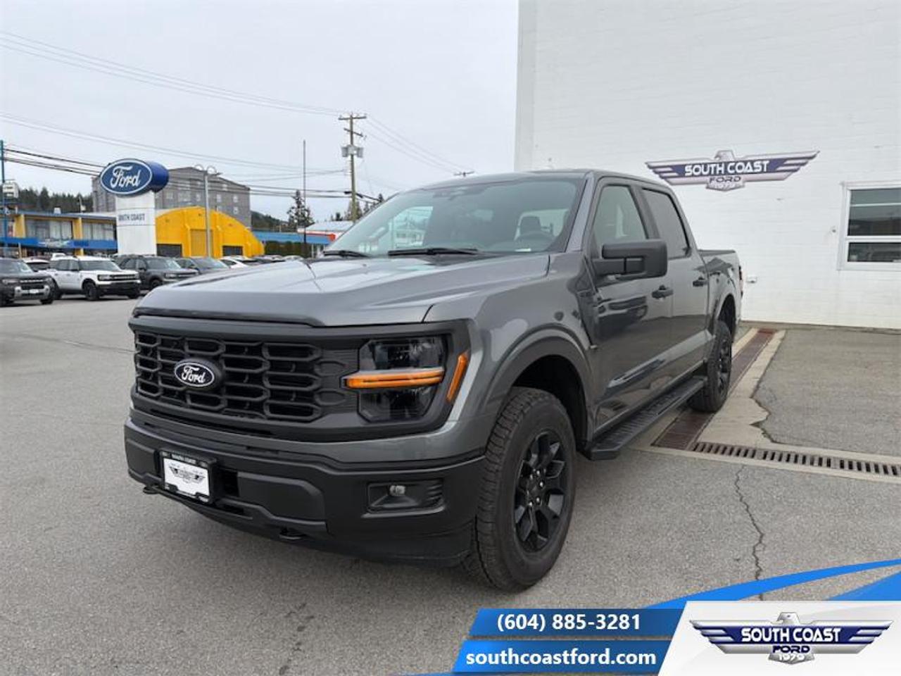 <b>Fog Lamps!</b><br> <br> The 2026 Ford F-150 incorporates driver-assist technologies and modern connectivity designed to enhance control and convenience. <br> <br>The 2026 Ford F-150 combines proven leadership in toughness with smart innovation to deliver a truck built for real-world demands. Inside, the cabin features refined materials, intuitive tech and comfortable seating to support both driver and passengers on every journey. With its strong presence, flexible design and Fords legacy of dependability, the F-150 is ready for whatever work or play you throw its way.<br> <br>This Carbonized Grey Metallic Crew Cab 4X4 pickup has a 10 Speed Automatic transmission and is powered by a 325HP 2.7L V6 Cylinder Engine. <br> <br> Our F-150s trim level is STX. This vehicle has been upgraded with the following features: Fog Lamps.<br><br> View the original window sticker for this vehicle with this url <b><a href=http://www.windowsticker.forddirect.com/windowsticker.pdf?vin=1FTEW2LP4TKD33819 target=_blank>http://www.windowsticker.forddirect.com/windowsticker.pdf?vin=1FTEW2LP4TKD33819</a></b>.<br> <br>To apply right now for financing use this link: <a href=https://www.southcoastford.com/financing/ target=_blank>https://www.southcoastford.com/financing/</a><br><br> <br/>    0% financing for 72 months. 0.99% financing for 84 months. <br> Buy this vehicle now for the lowest bi-weekly payment of <b>$463.98</b> with $0 down for 84 months @ 0.99% APR O.A.C. ( taxes included, $695 Administration Fee included    / Total Obligation of $73805  ).  Incentives expire 2026-04-30.  See dealer for details. <br> <br>Call South Coast Ford Sales or come visit us in person. Were convenient to Sechelt, BC and located at 5606 Wharf Avenue. and look forward to helping you with your automotive needs. <br><br> Come by and check out our fleet of 20+ used cars and trucks and 90+ new cars and trucks for sale in Sechelt.  o~o